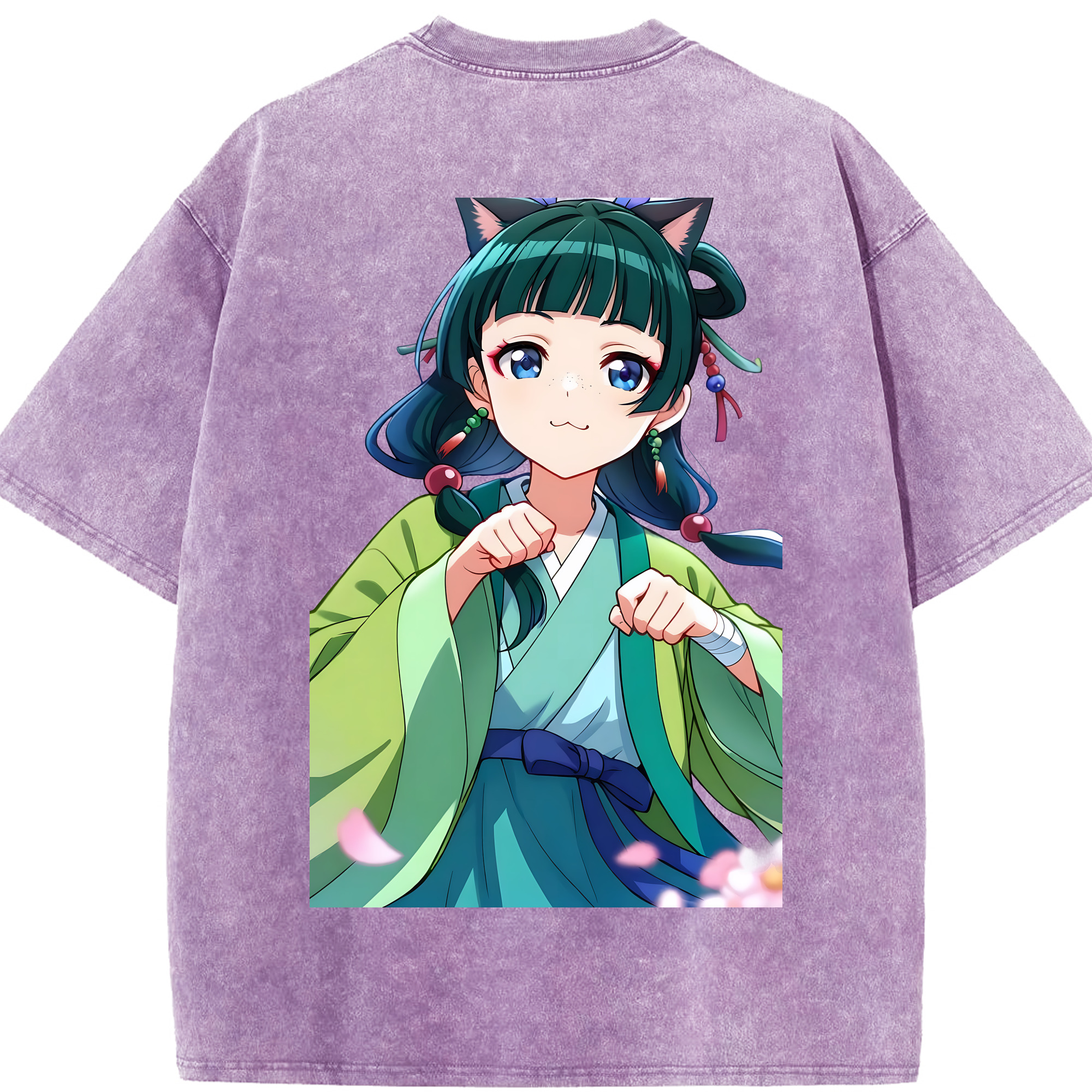 （画像用） 薬屋のひとりごと The Apothecary Diaries 綿100% ヴィンテージ風 半袖Tシャツ（背面プリント）