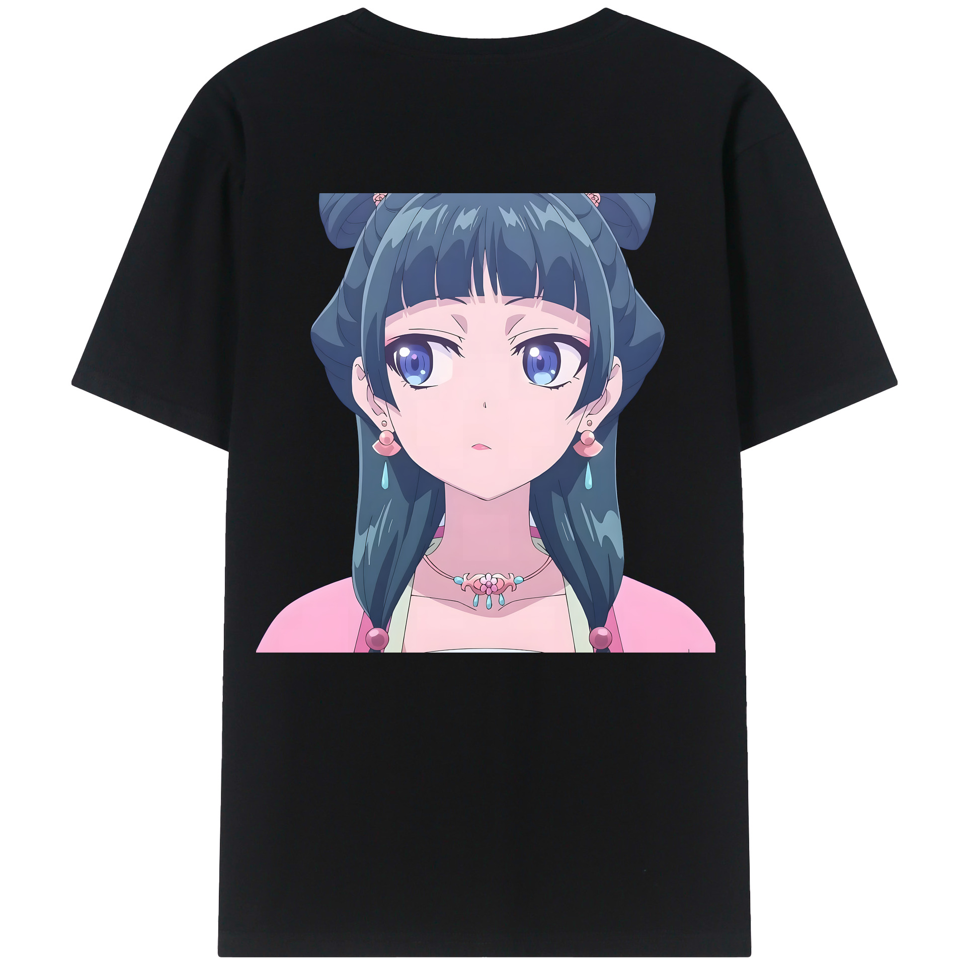（画像用） 薬屋のひとりごと The Apothecary Diaries 綿100％ メンズ半袖Tシャツ（バックプリント） 通気性