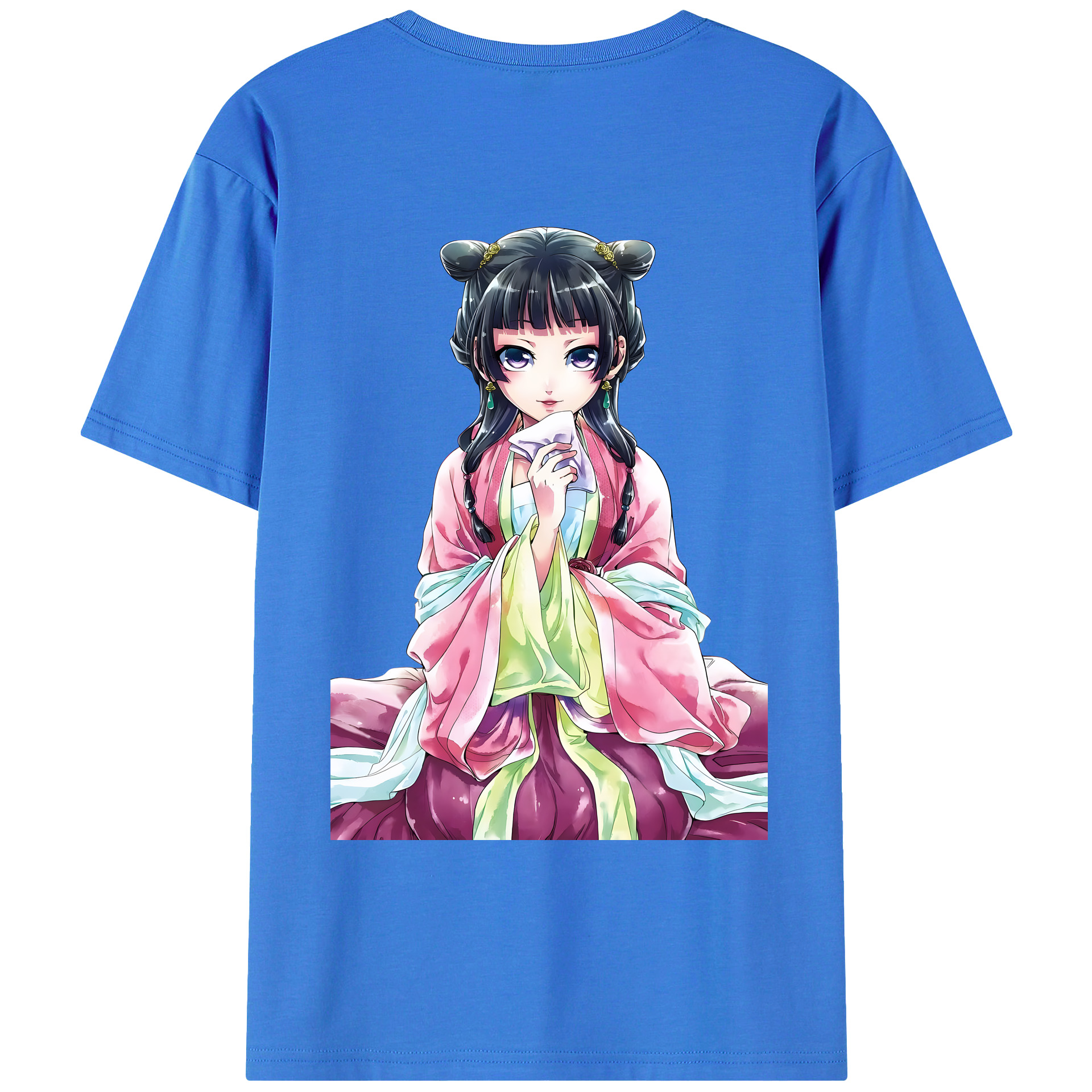 （画像用） 薬屋のひとりごと The Apothecary Diaries 綿100％ メンズ半袖Tシャツ（バックプリント） 通気性