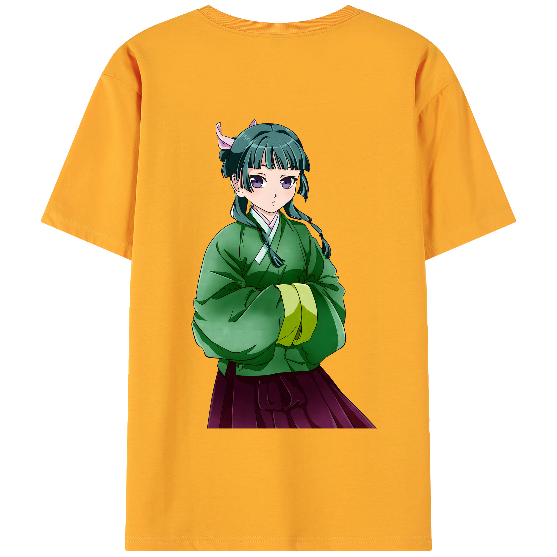（画像用） 薬屋のひとりごと The Apothecary Diaries 綿100％ メンズ半袖Tシャツ（バックプリント） 通気性