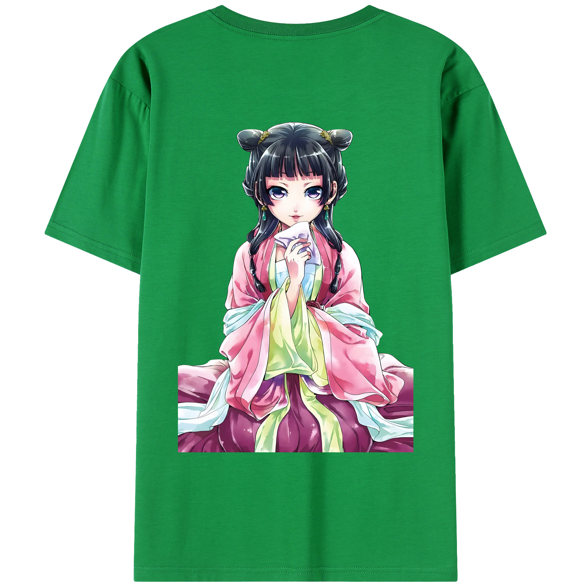 （画像用） 薬屋のひとりごと The Apothecary Diaries 綿100％ メンズ半袖Tシャツ（バックプリント） 通気性