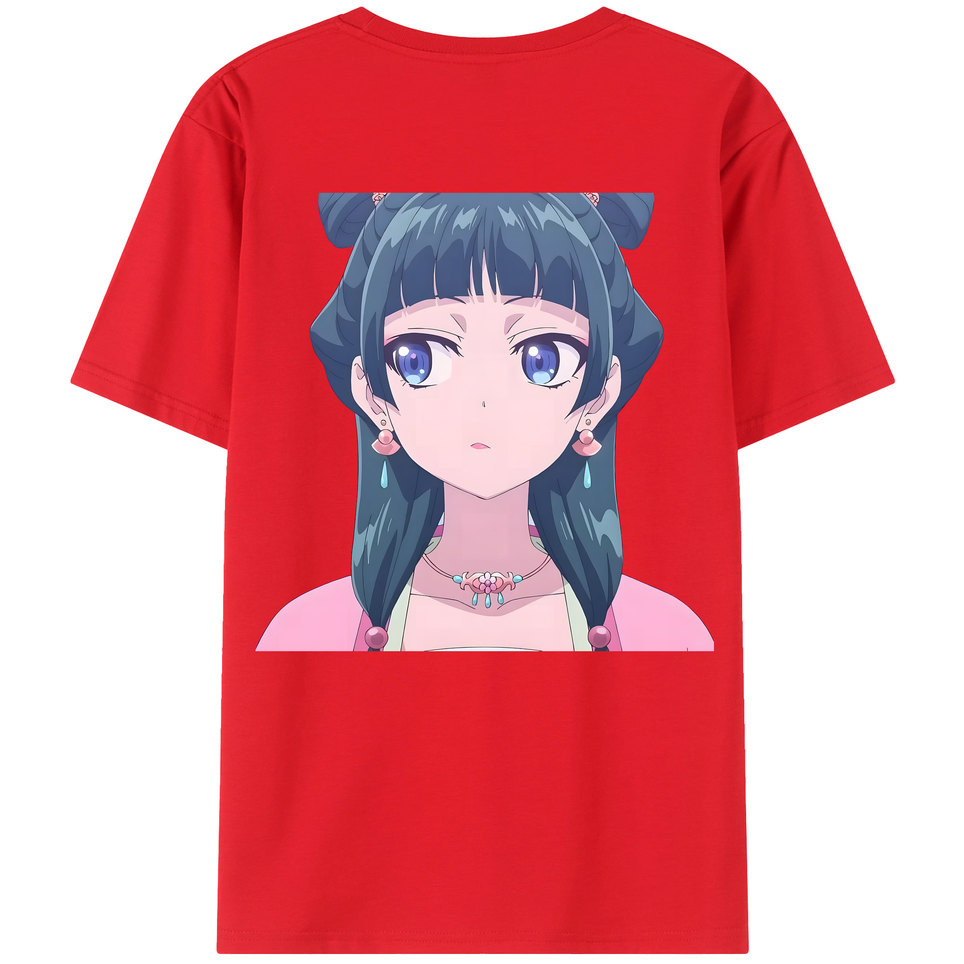 （画像用） 薬屋のひとりごと The Apothecary Diaries 綿100％ メンズ半袖Tシャツ（バックプリント） 通気性