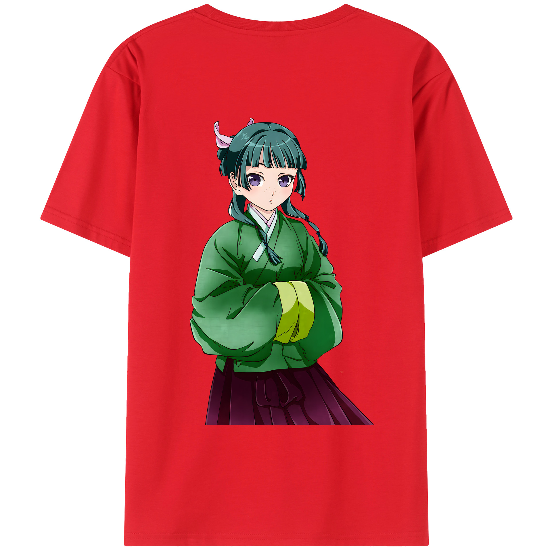 （画像用） 薬屋のひとりごと The Apothecary Diaries 綿100％ メンズ半袖Tシャツ（バックプリント） 通気性