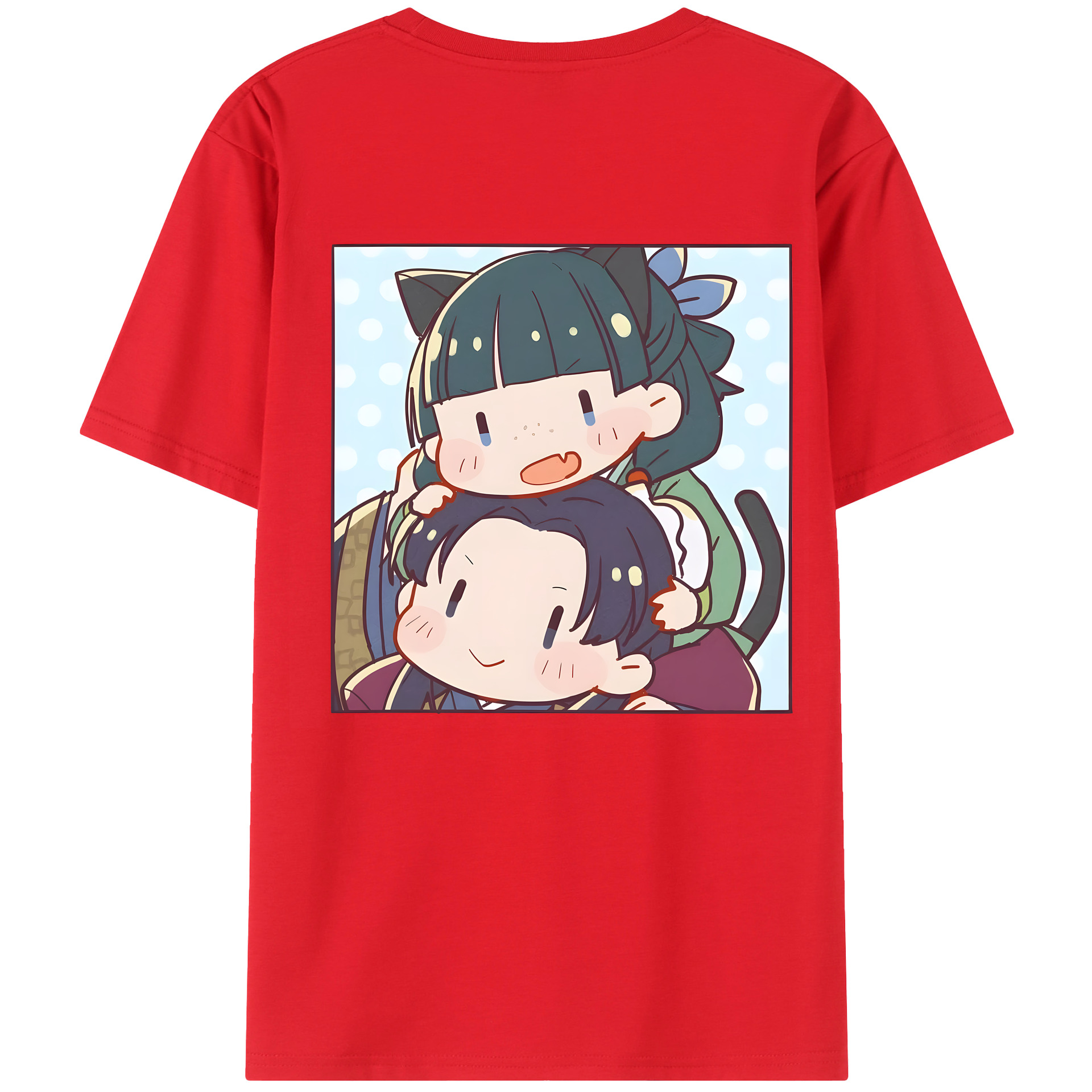 （画像用） 薬屋のひとりごと The Apothecary Diaries 綿100％ メンズ半袖Tシャツ（バックプリント） 通気性