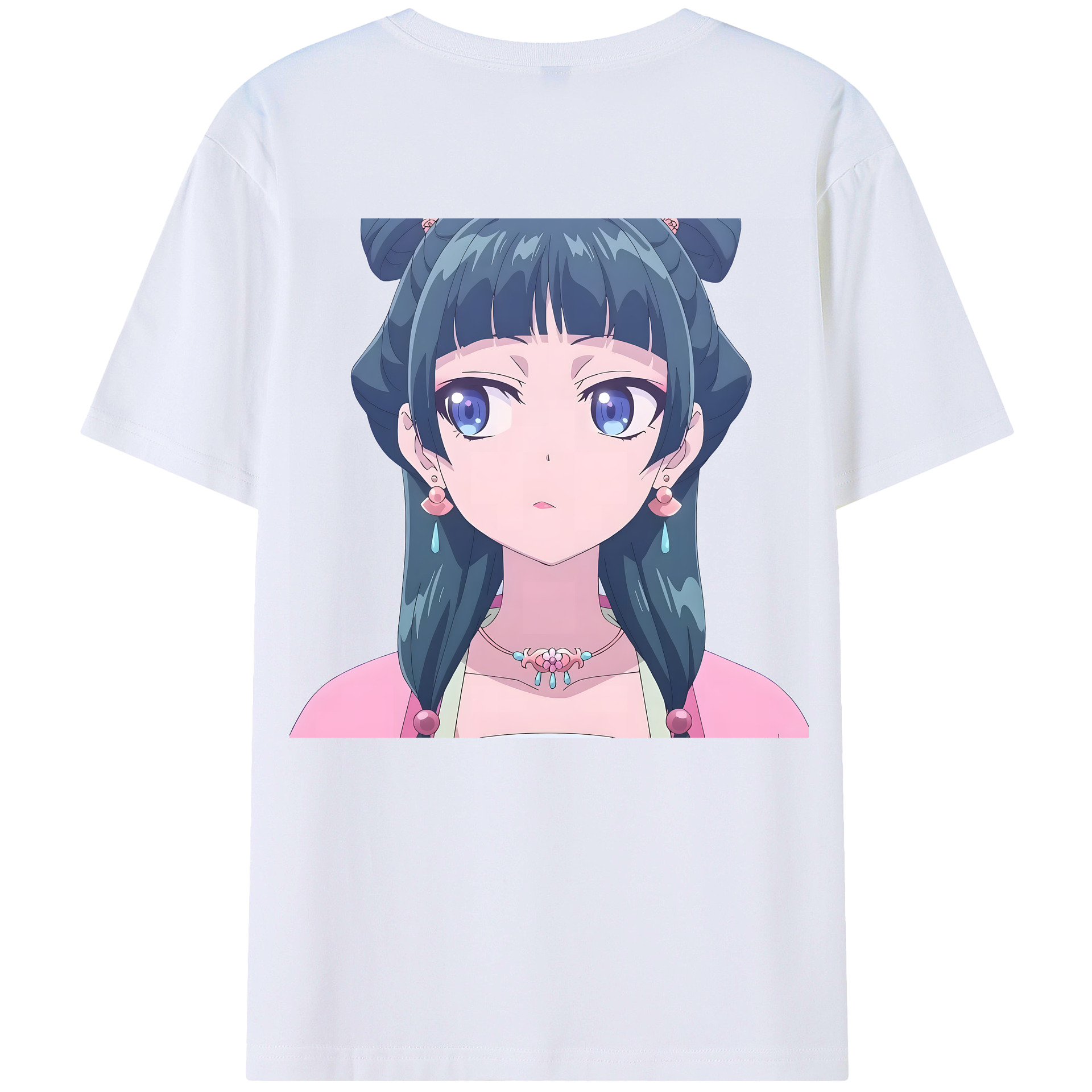 （画像用） 薬屋のひとりごと The Apothecary Diaries 綿100％ メンズ半袖Tシャツ（バックプリント） 通気性