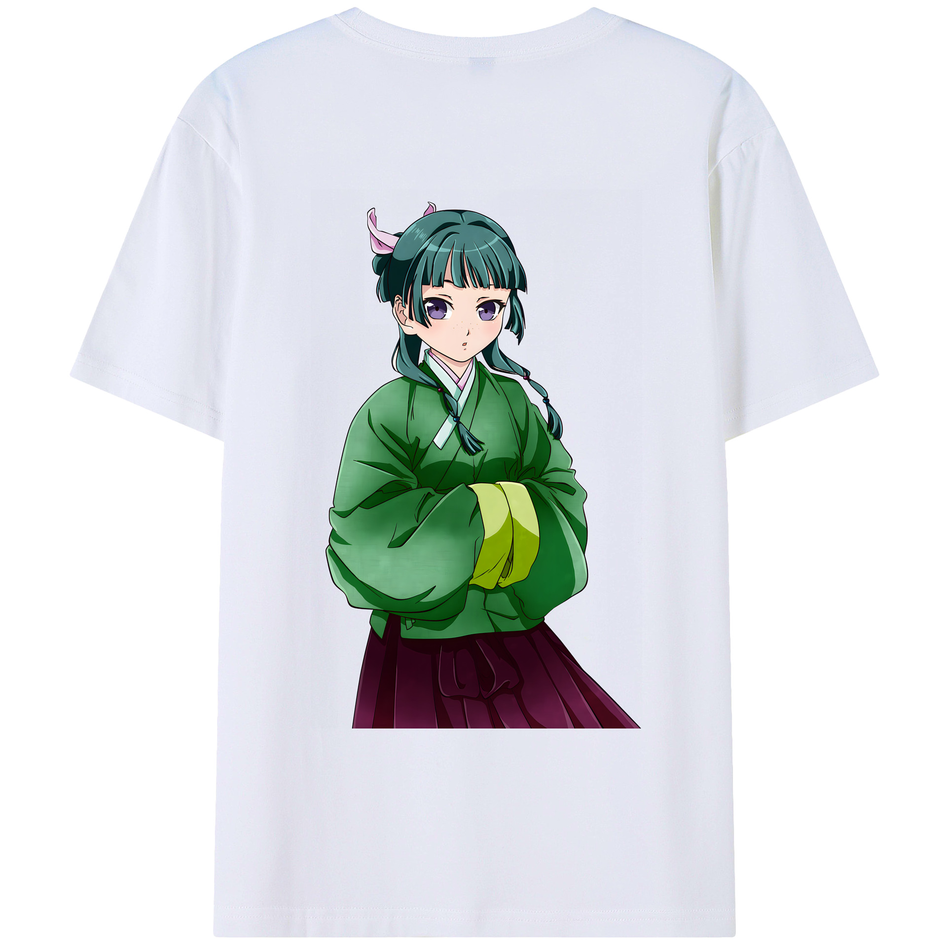 （画像用） 薬屋のひとりごと The Apothecary Diaries 綿100％ メンズ半袖Tシャツ（バックプリント） 通気性