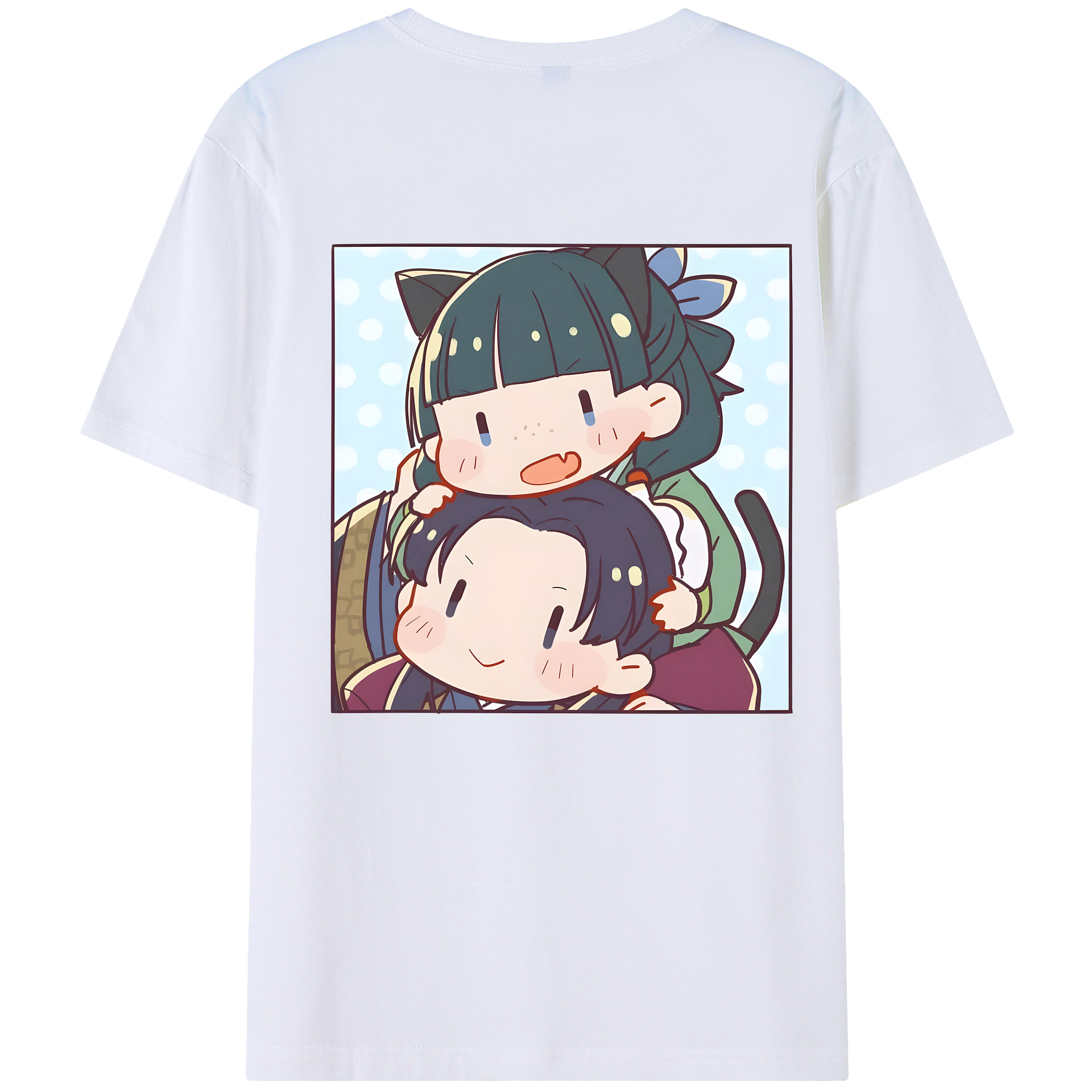 （画像用） 薬屋のひとりごと The Apothecary Diaries 綿100％ メンズ半袖Tシャツ（バックプリント） 通気性