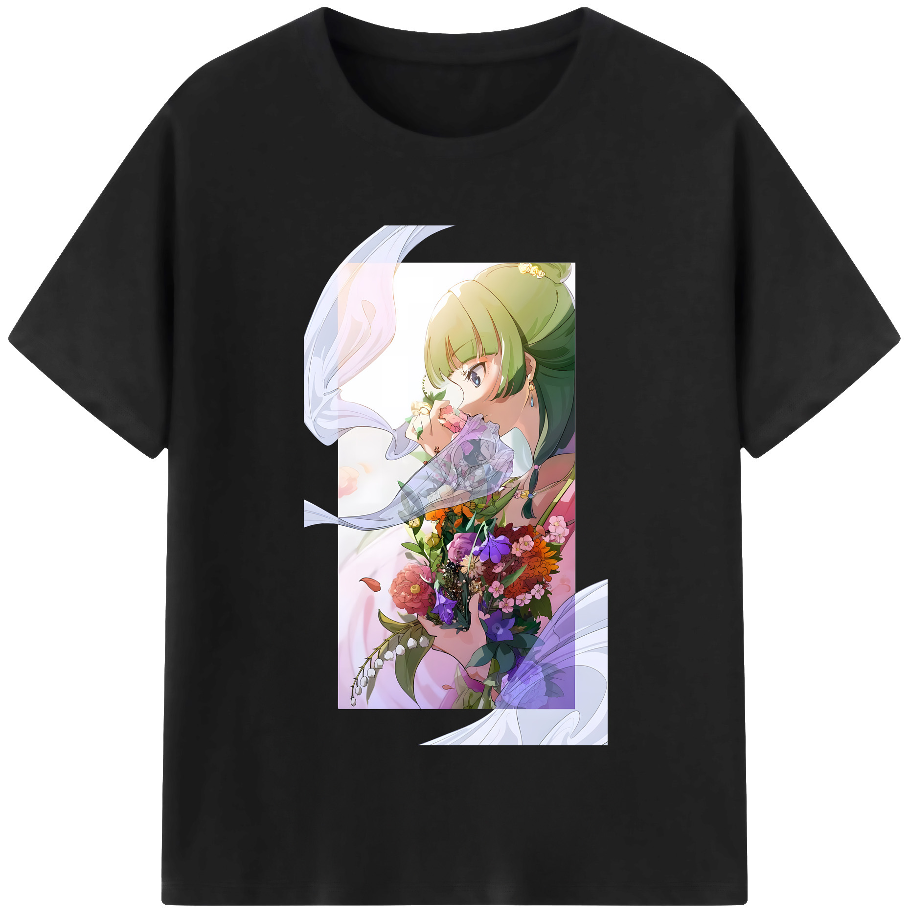 （画像用） 薬屋のひとりごと The Apothecary Diaries レディースカジュアルプリントTシャツ（綿100％）
