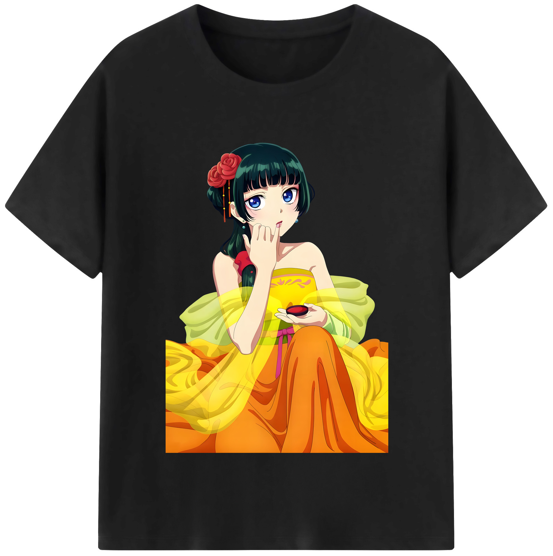 （画像用） 薬屋のひとりごと The Apothecary Diaries レディースカジュアルプリントTシャツ（綿100％）