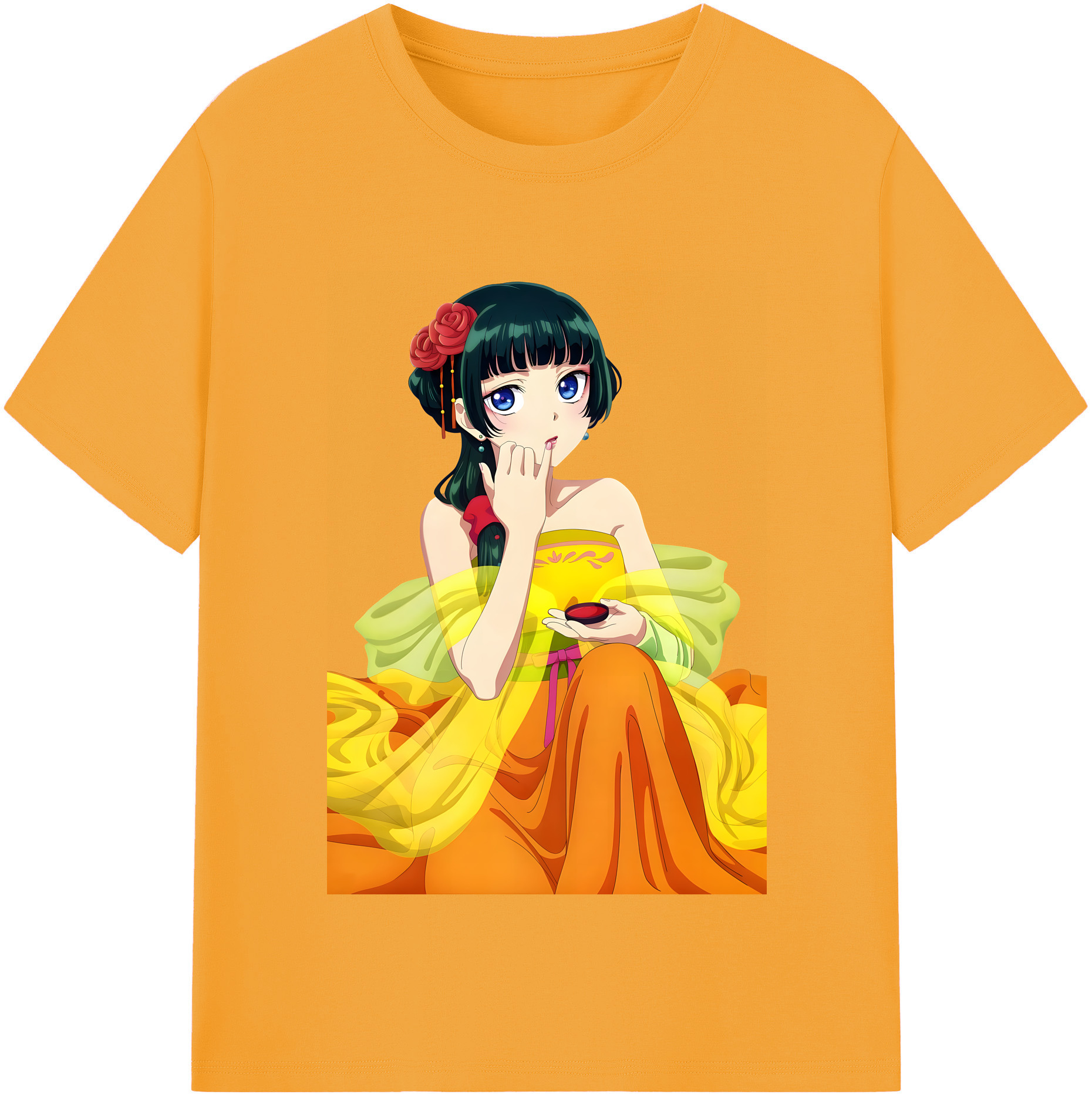 （画像用） 薬屋のひとりごと The Apothecary Diaries レディースカジュアルプリントTシャツ（綿100％）