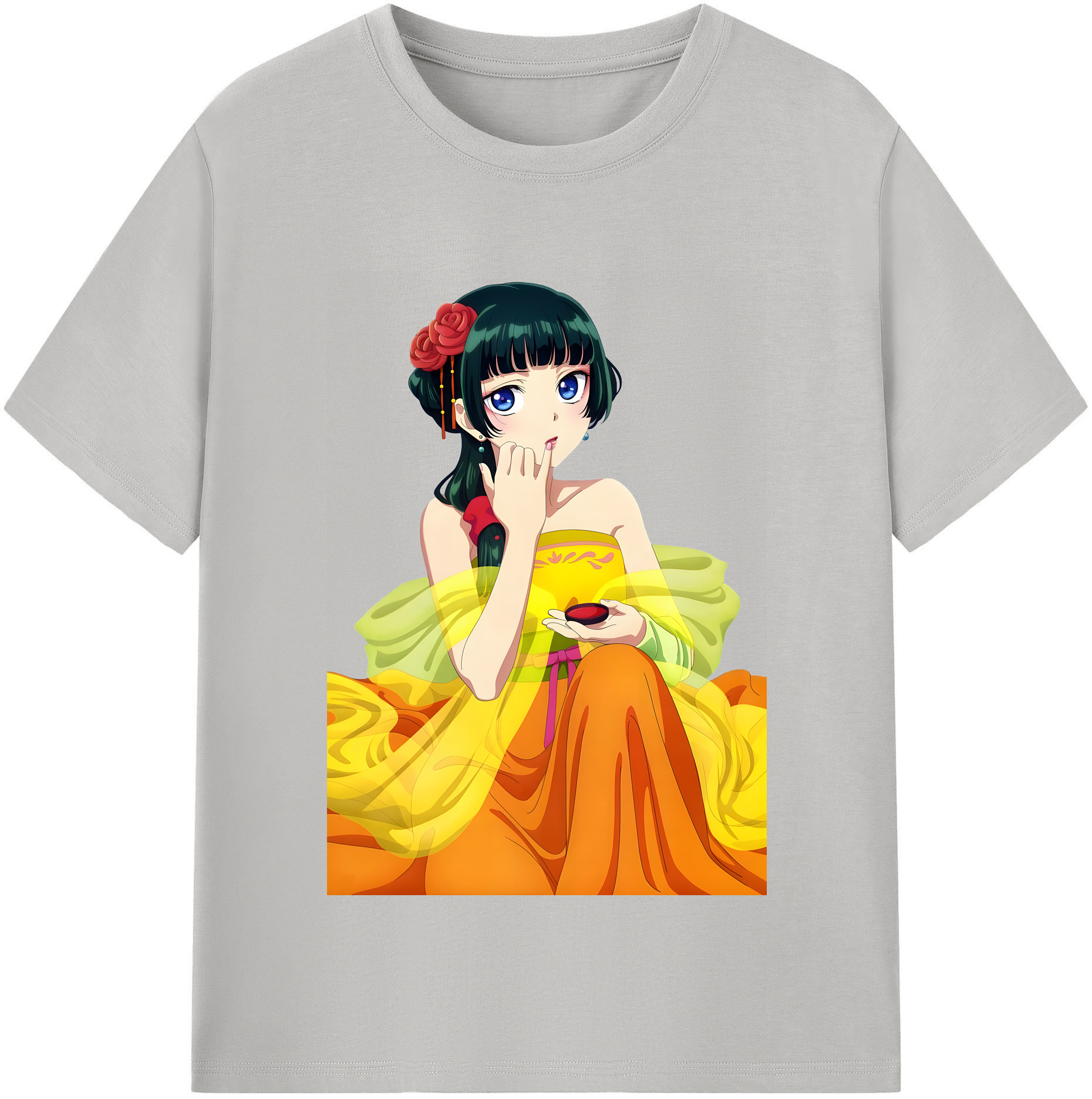（画像用） 薬屋のひとりごと The Apothecary Diaries レディースカジュアルプリントTシャツ（綿100％）