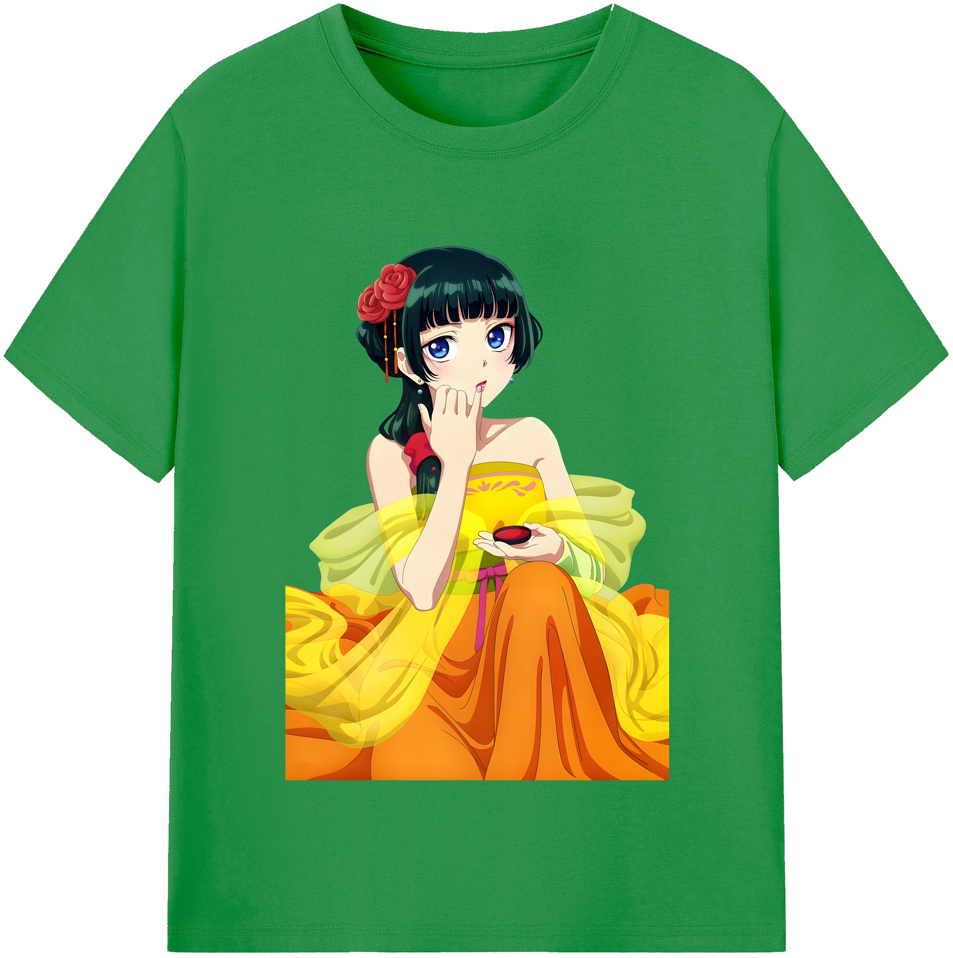 （画像用） 薬屋のひとりごと The Apothecary Diaries レディースカジュアルプリントTシャツ（綿100％）