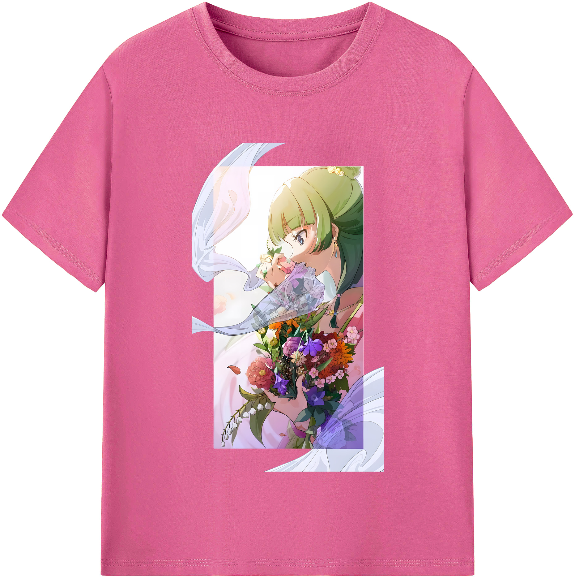 （画像用） 薬屋のひとりごと The Apothecary Diaries レディースカジュアルプリントTシャツ（綿100％）