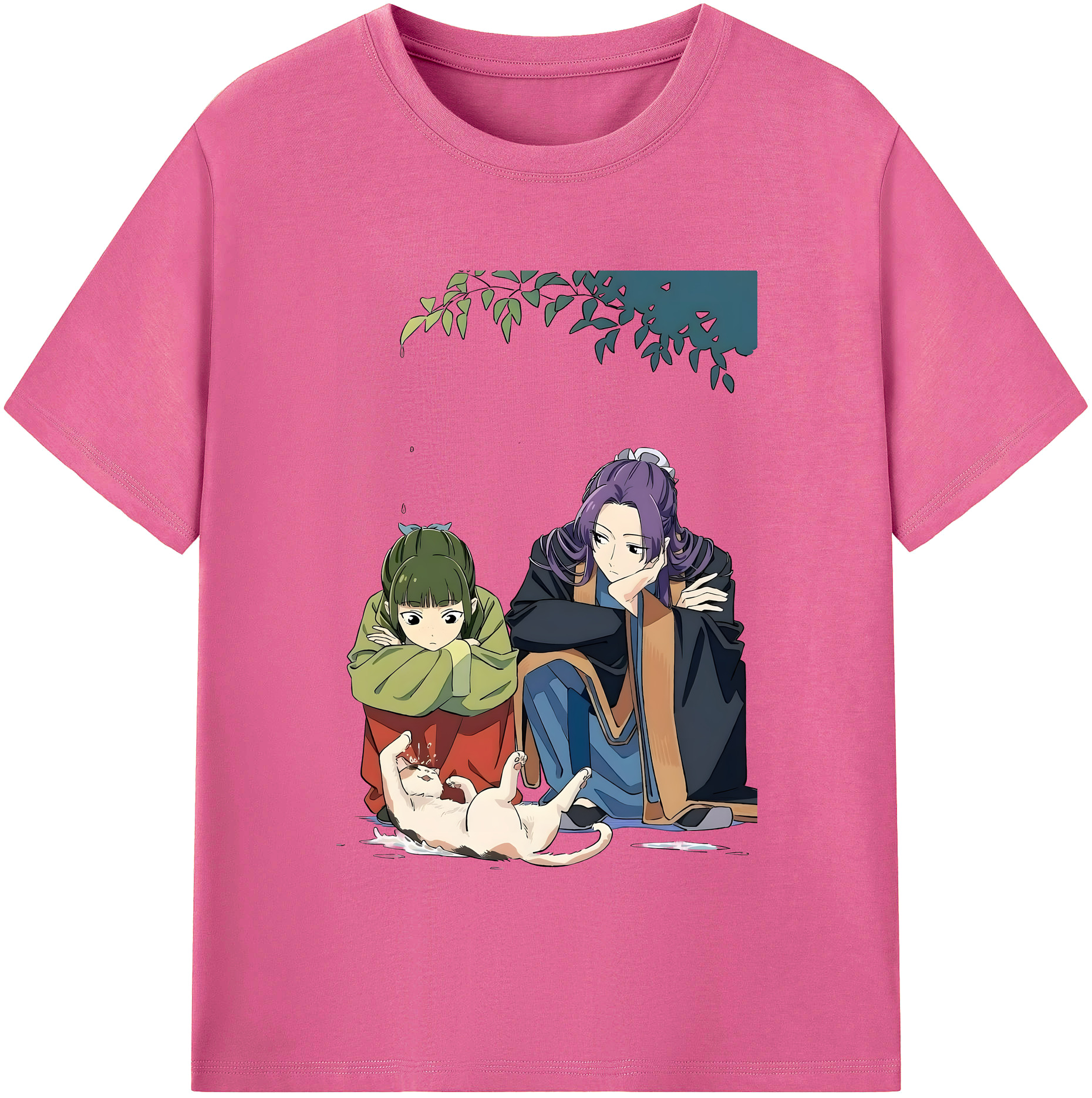 （画像用） 薬屋のひとりごと The Apothecary Diaries レディースカジュアルプリントTシャツ（綿100％）