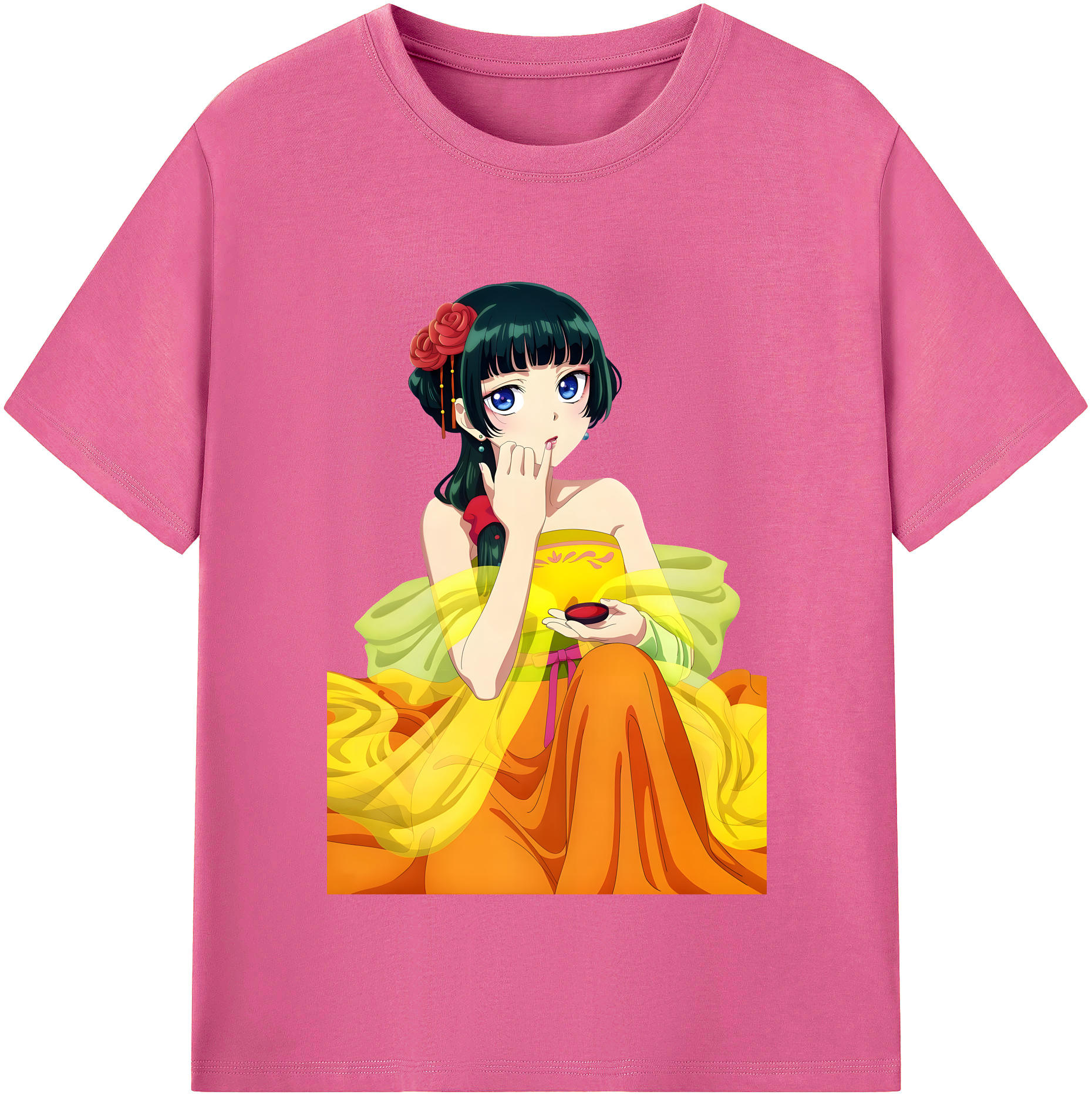 （画像用） 薬屋のひとりごと The Apothecary Diaries レディースカジュアルプリントTシャツ（綿100％）