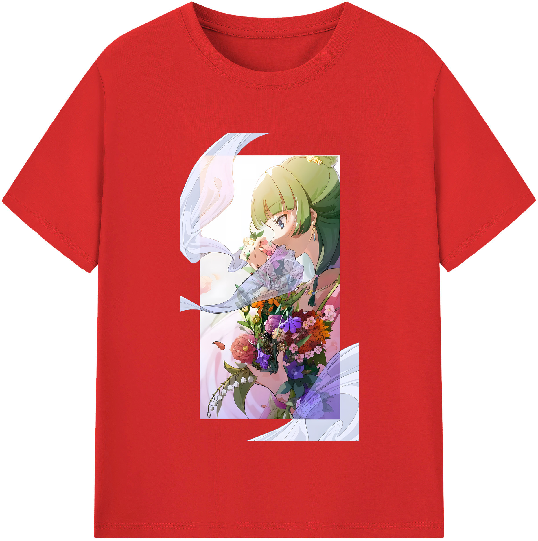 （画像用） 薬屋のひとりごと The Apothecary Diaries レディースカジュアルプリントTシャツ（綿100％）