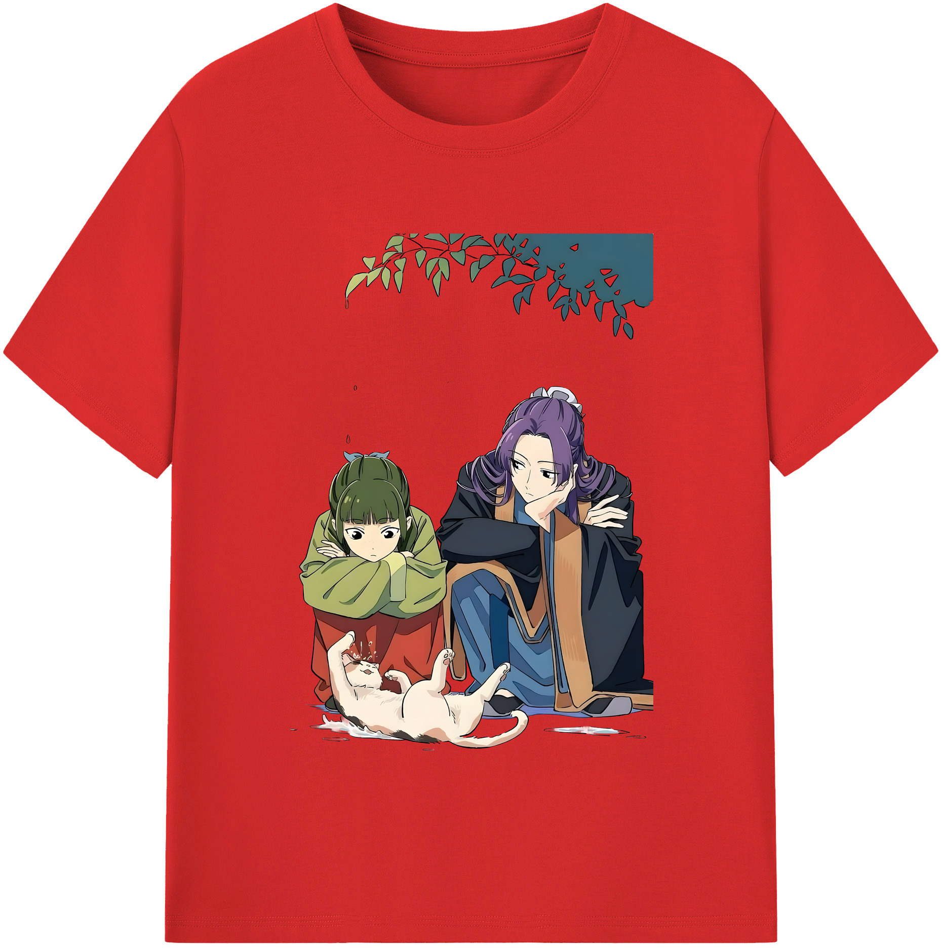 （画像用） 薬屋のひとりごと The Apothecary Diaries レディースカジュアルプリントTシャツ（綿100％）
