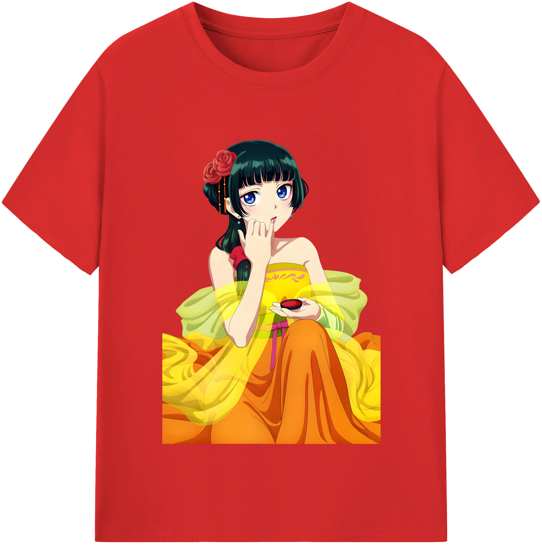 （画像用） 薬屋のひとりごと The Apothecary Diaries レディースカジュアルプリントTシャツ（綿100％）