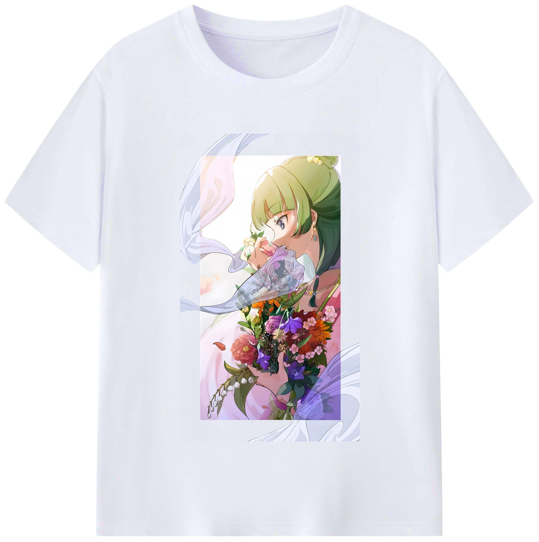 （画像用） 薬屋のひとりごと The Apothecary Diaries レディースカジュアルプリントTシャツ（綿100％）