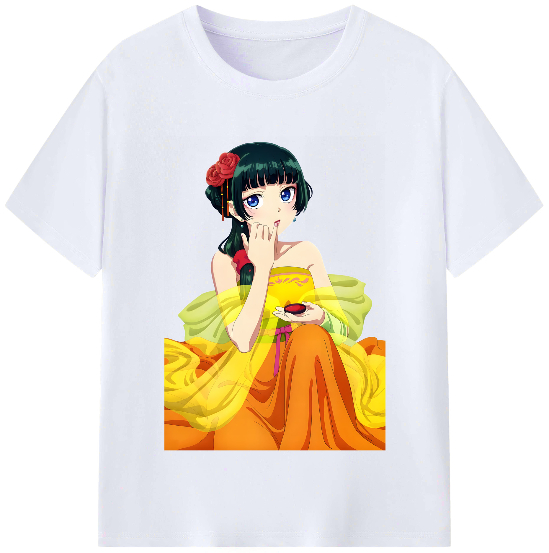（画像用） 薬屋のひとりごと The Apothecary Diaries レディースカジュアルプリントTシャツ（綿100％）
