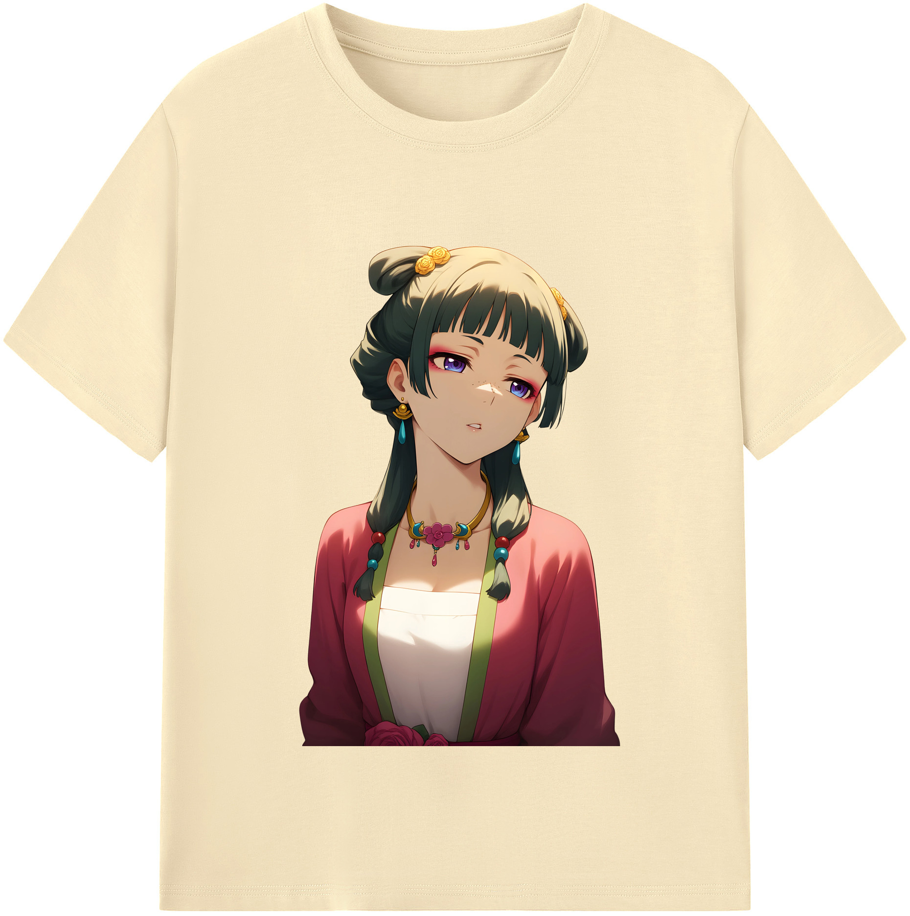 （画像用） 薬屋のひとりごと The Apothecary Diaries 綿100％半袖Tシャツ（フロントプリント）
