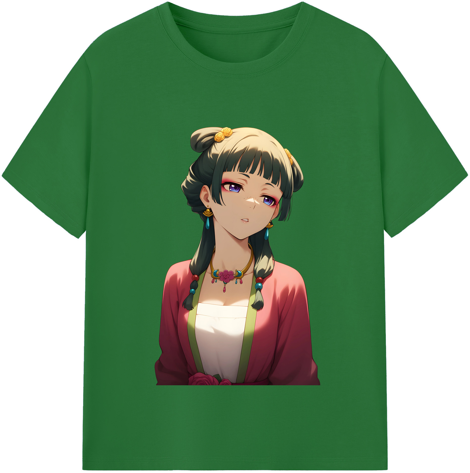 （画像用） 薬屋のひとりごと The Apothecary Diaries 綿100％半袖Tシャツ（フロントプリント）