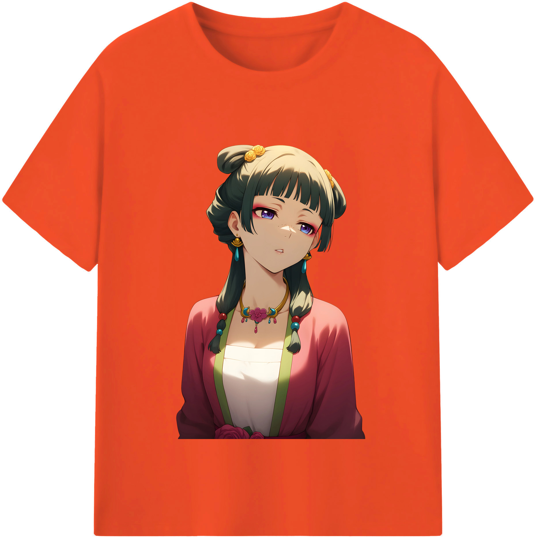 （画像用） 薬屋のひとりごと The Apothecary Diaries 綿100％半袖Tシャツ（フロントプリント）