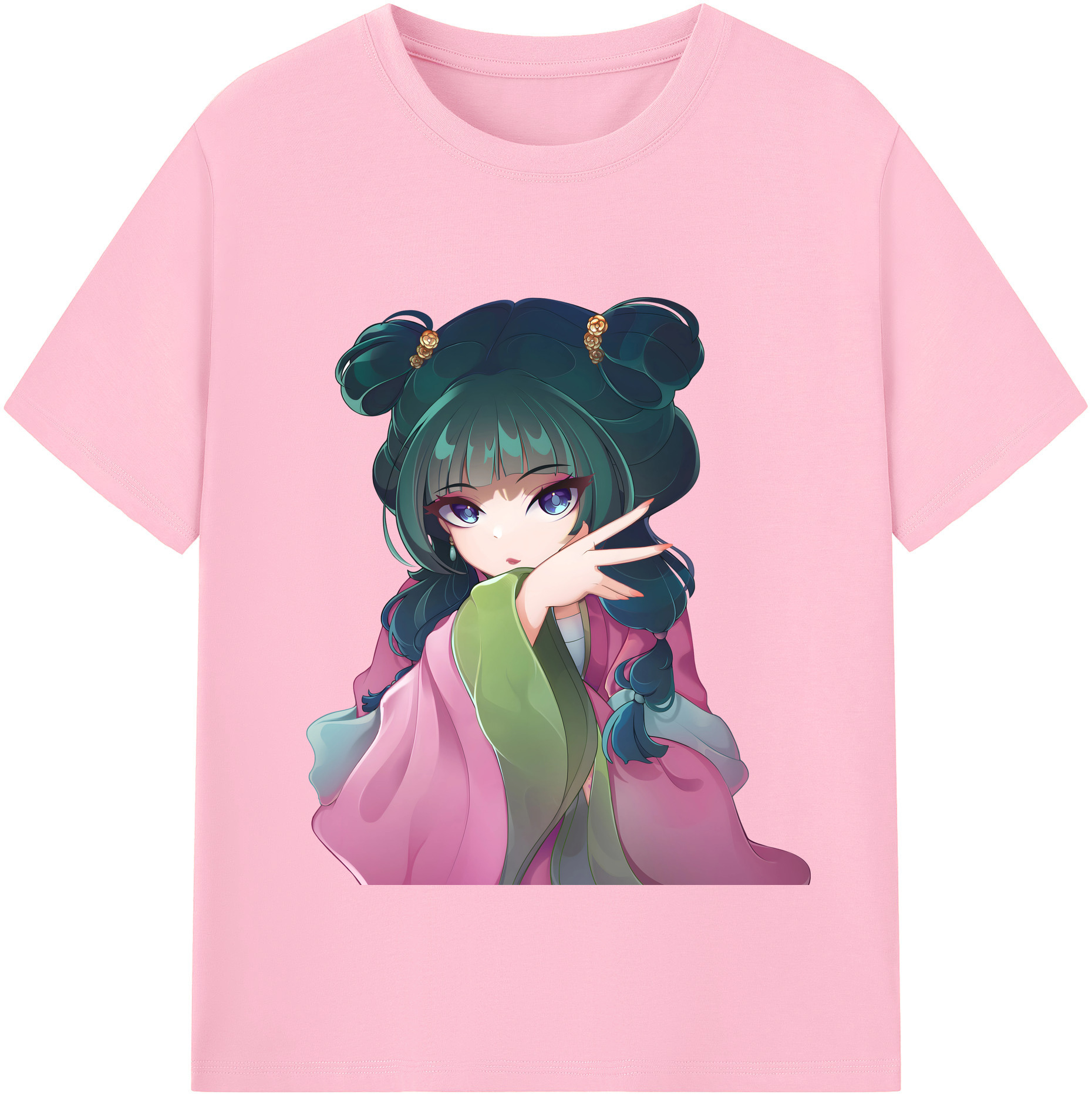 （画像用） 薬屋のひとりごと The Apothecary Diaries 綿100％半袖Tシャツ（フロントプリント）