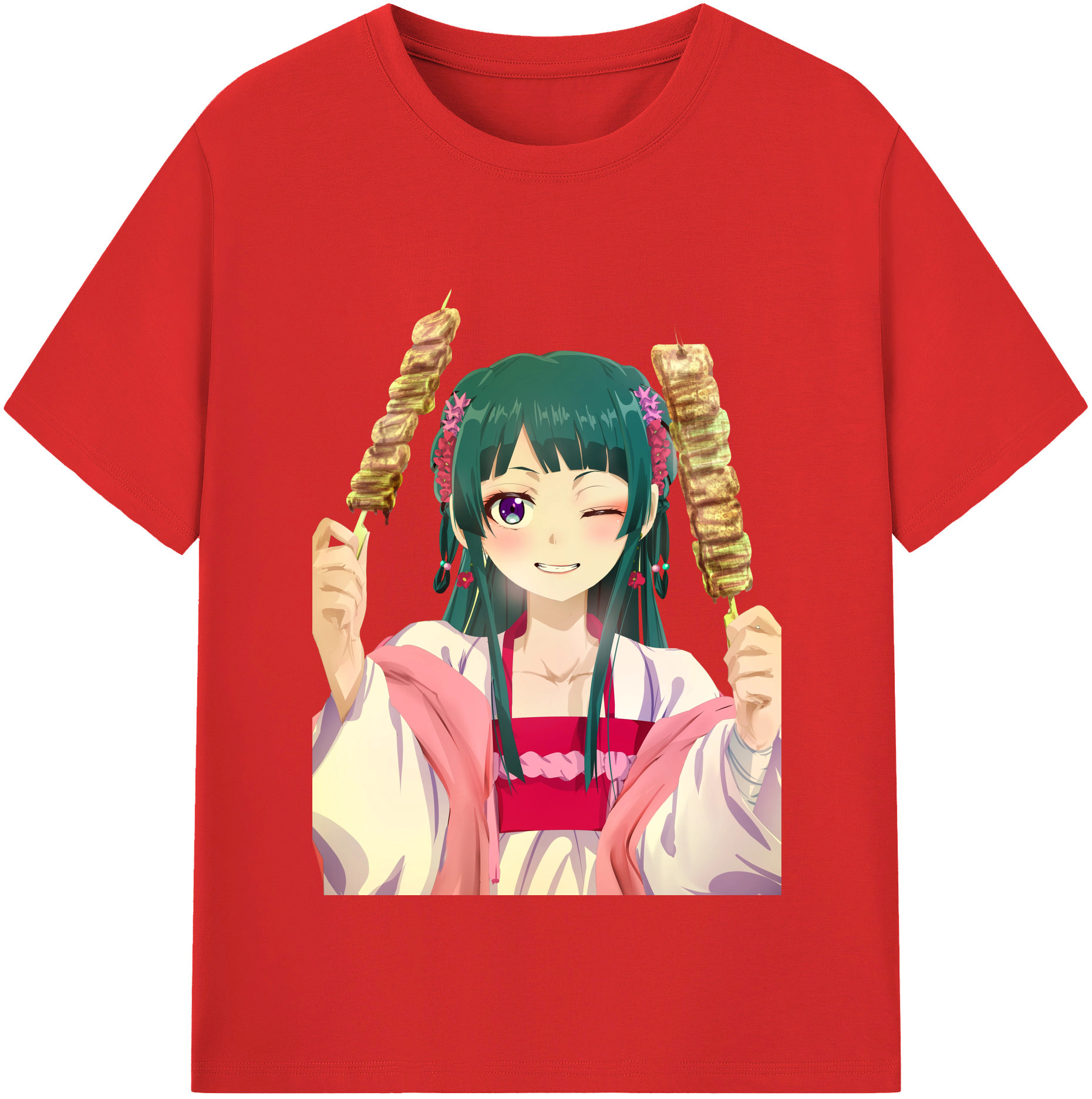（画像用） 薬屋のひとりごと The Apothecary Diaries 綿100％半袖Tシャツ（フロントプリント）