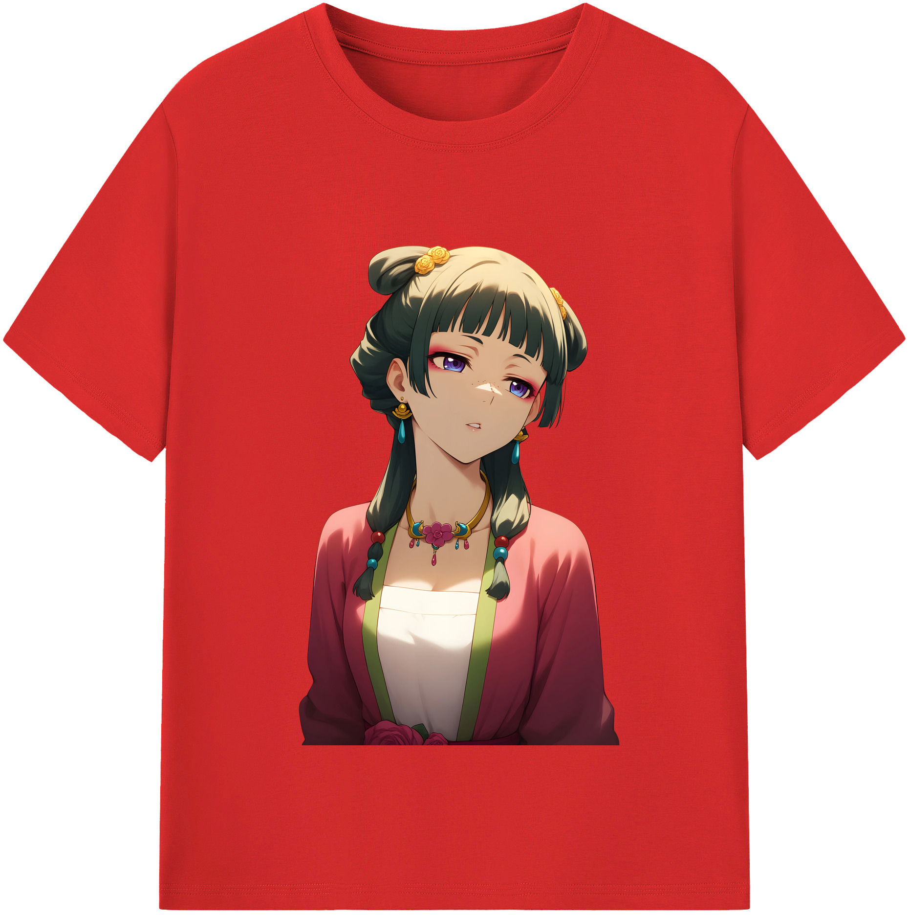 （画像用） 薬屋のひとりごと The Apothecary Diaries 綿100％半袖Tシャツ（フロントプリント）