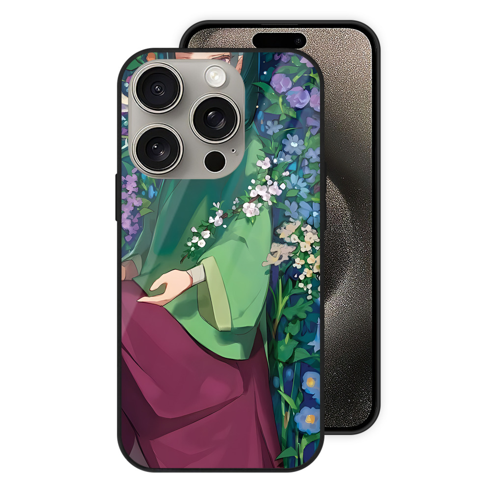 薬屋のひとりごと The Apothecary Diaries 【iPhone15Pro対応】スマホケース 耐衝撃＆黄変防止 背面ガラス