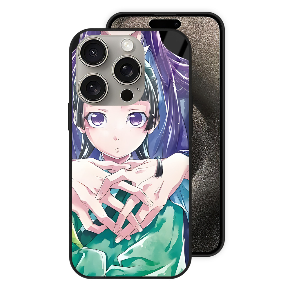 薬屋のひとりごと The Apothecary Diaries 【iPhone15Pro対応】スマホケース 耐衝撃＆黄変防止 背面ガラス