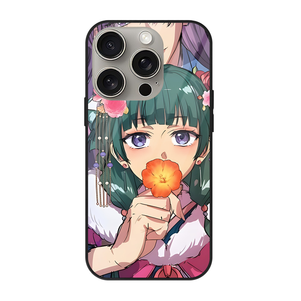 薬屋のひとりごと The Apothecary Diaries 【iPhone15Pro対応】スマホケース 耐衝撃＆黄変防止 背面ガラス