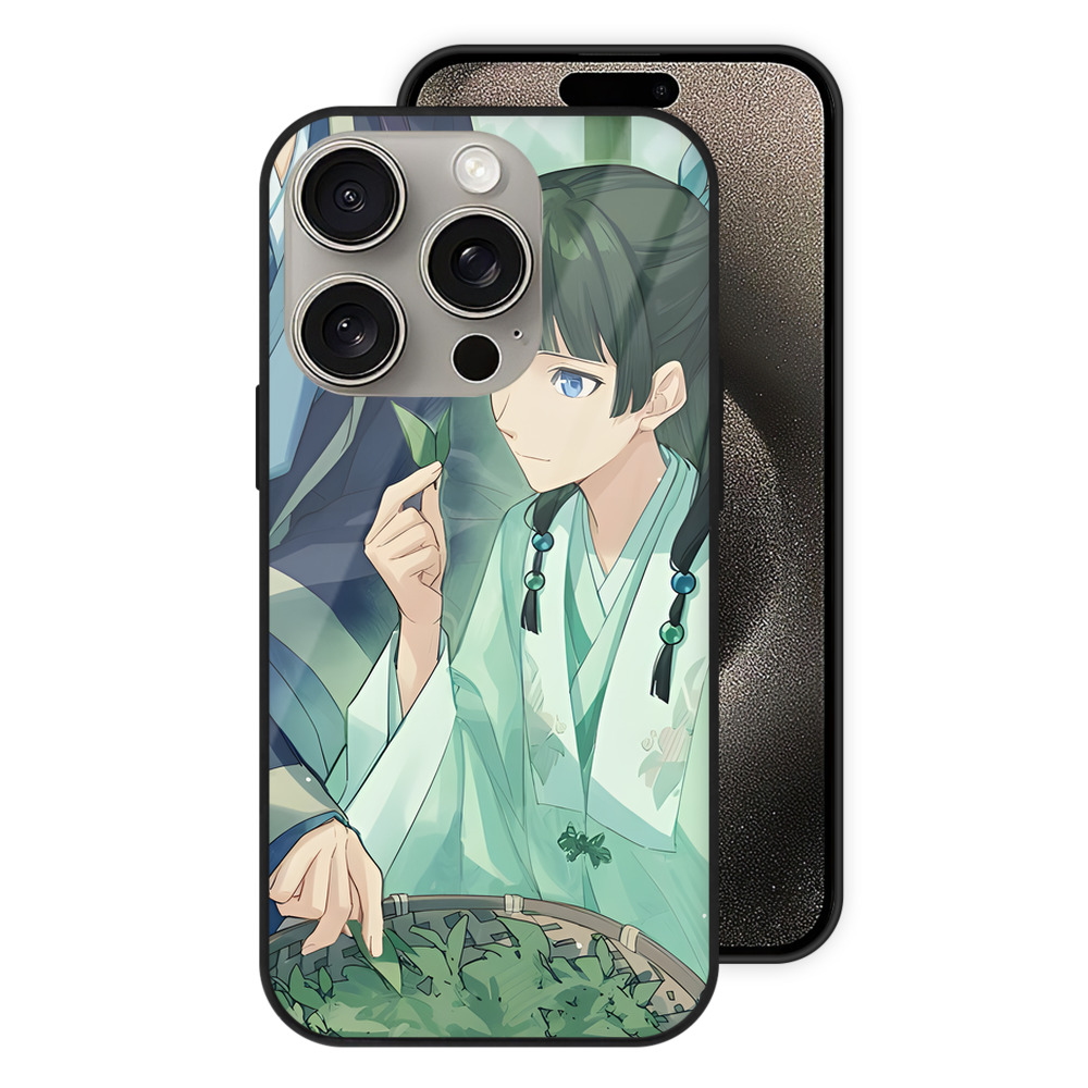 薬屋のひとりごと The Apothecary Diaries 【iPhone15Pro対応】スマホケース 耐衝撃＆黄変防止 背面ガラス