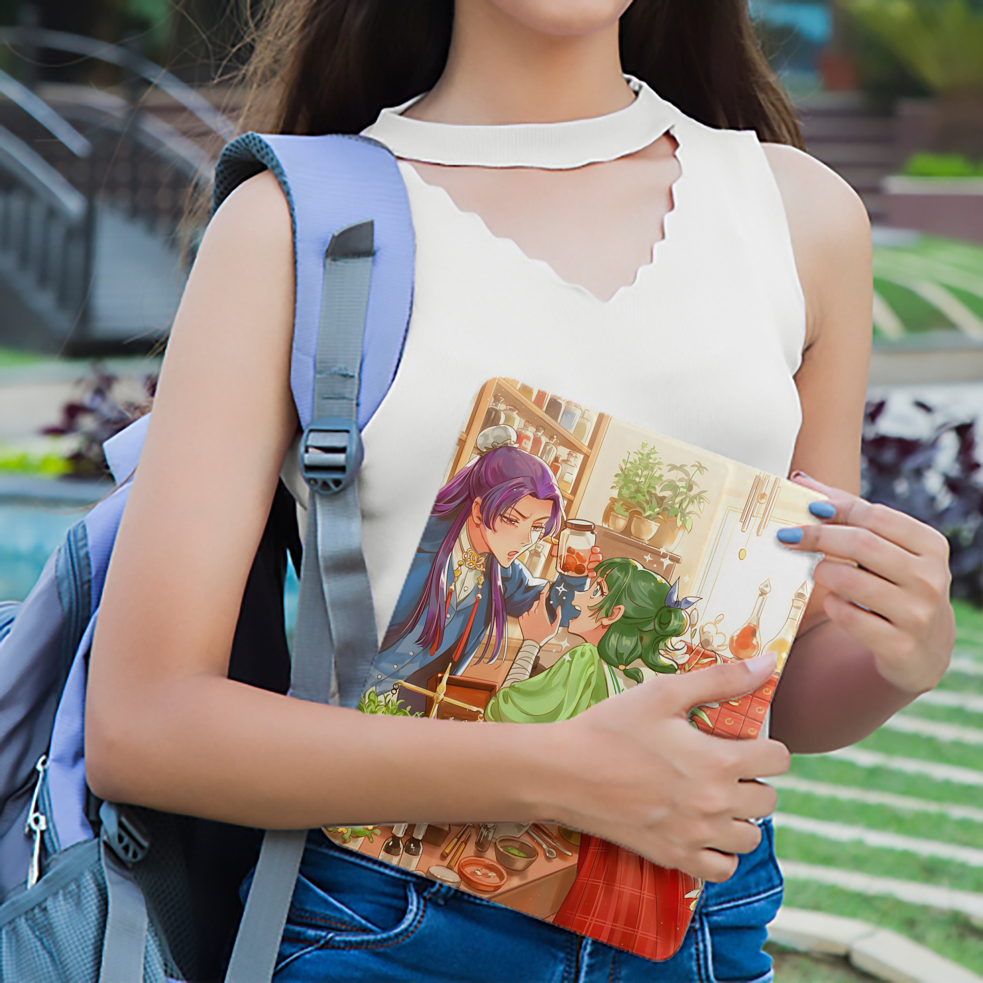 薬屋のひとりごと The Apothecary Diaries IPad ケース ペン収納付き 三つ折りスタンド PUレザー×シリコン 対応機種9.5/10.5/10.9インチ