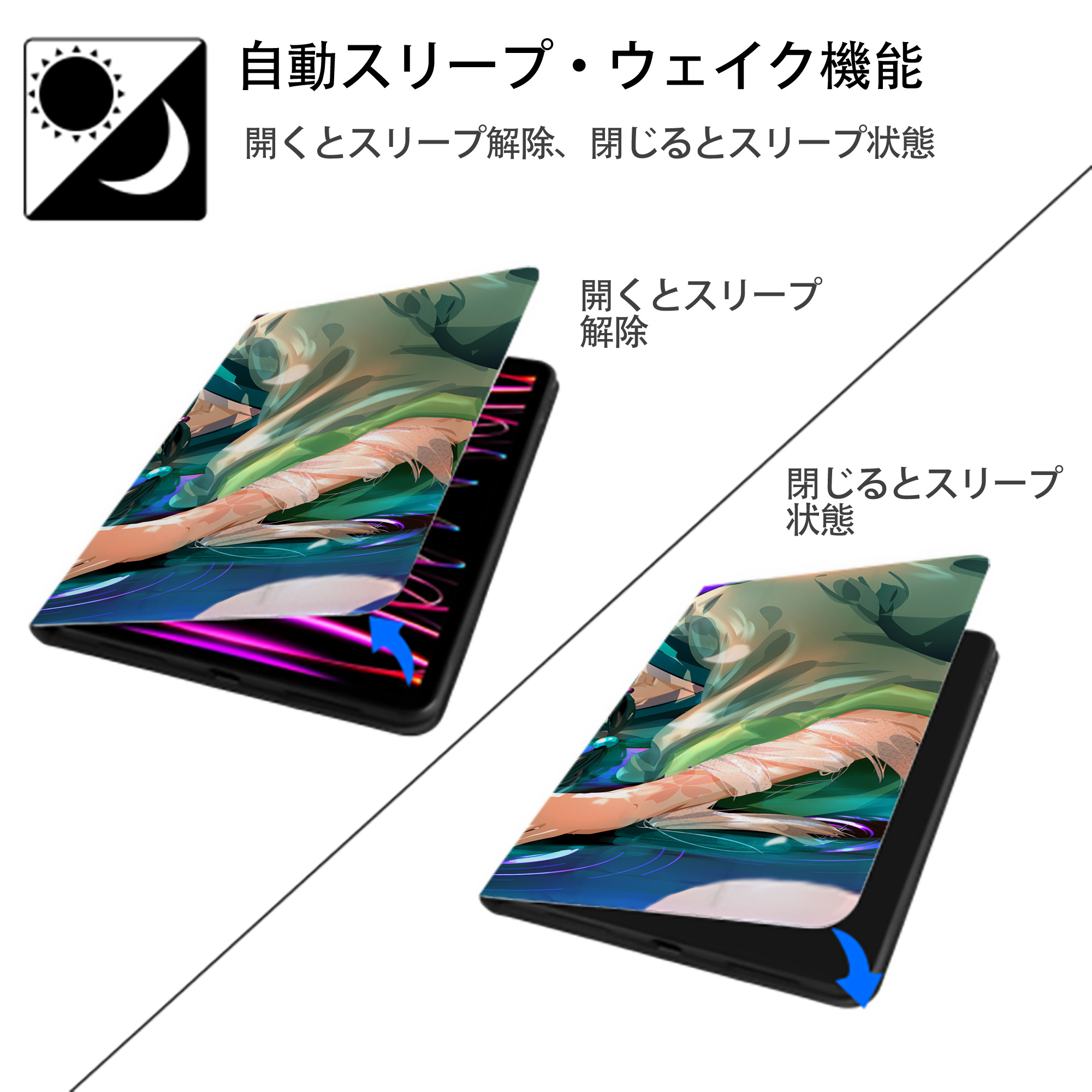 薬屋のひとりごと The Apothecary Diaries IPad ケース ブック型 PUレザー TPU 耐衝撃 軽量 薄型 ペン収納なし 全面保護 IPad 各モデル対応