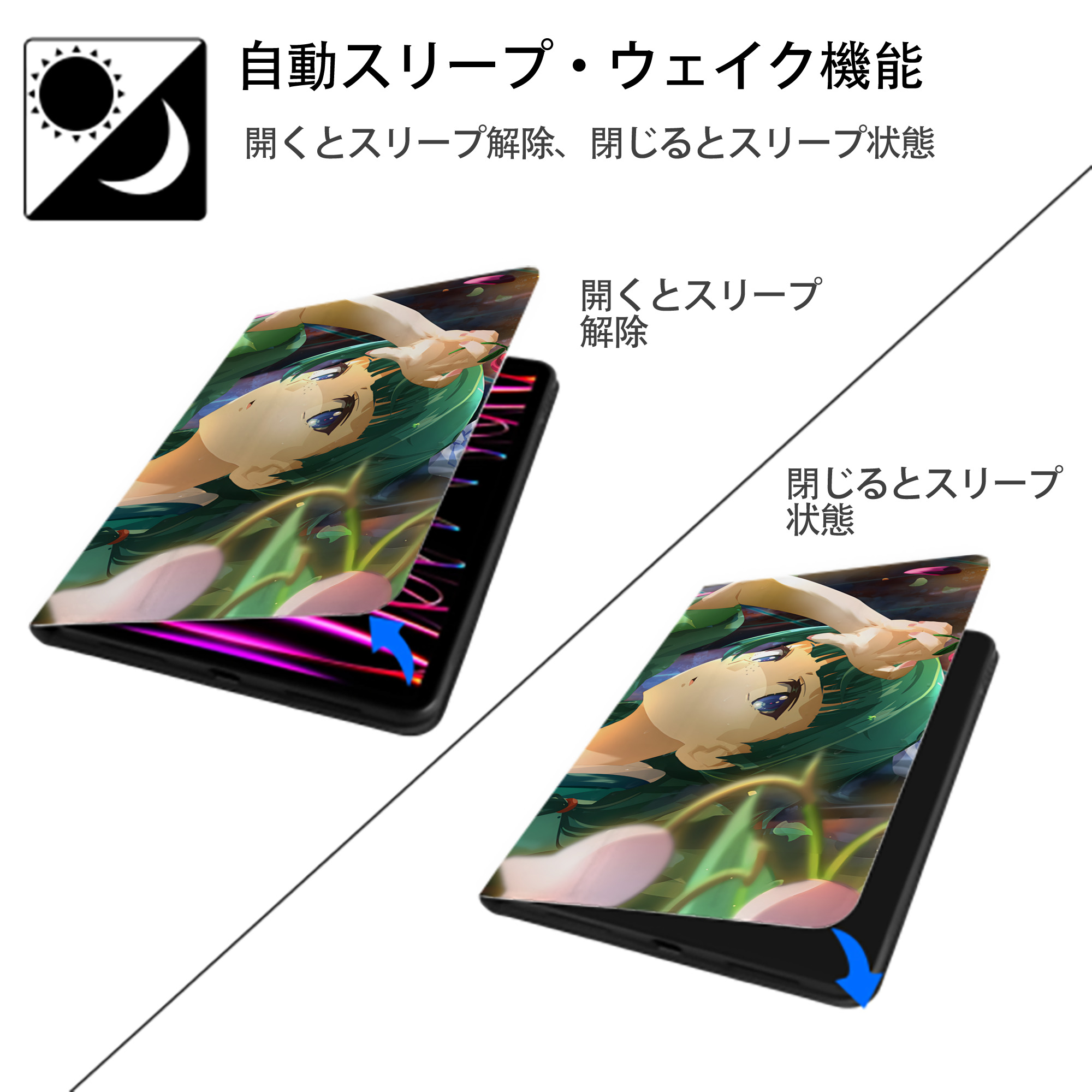 薬屋のひとりごと The Apothecary Diaries IPad ケース ブック型 PUレザー TPU 耐衝撃 軽量 薄型 ペン収納なし 全面保護 IPad 各モデル対応