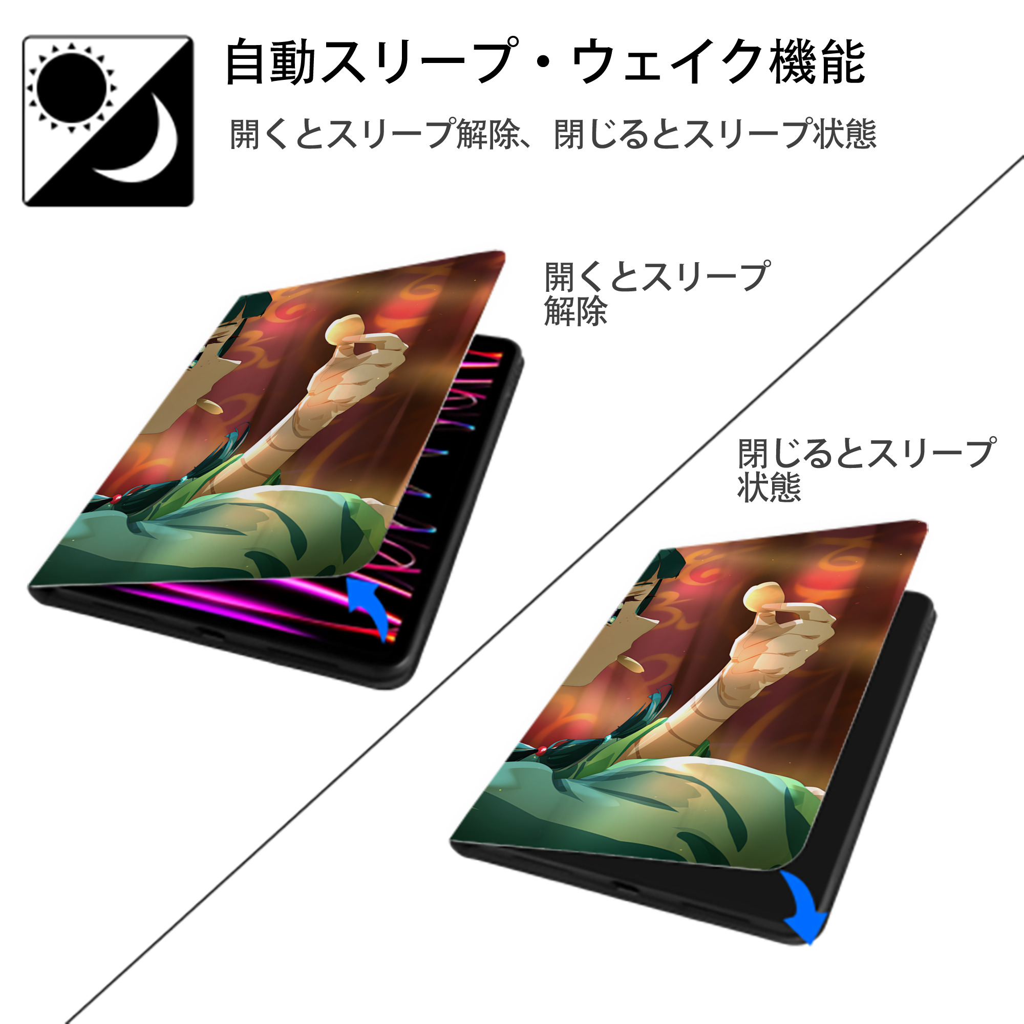 薬屋のひとりごと The Apothecary Diaries IPad ケース ブック型 PUレザー TPU 耐衝撃 軽量 薄型 ペン収納なし 全面保護 IPad 各モデル対応