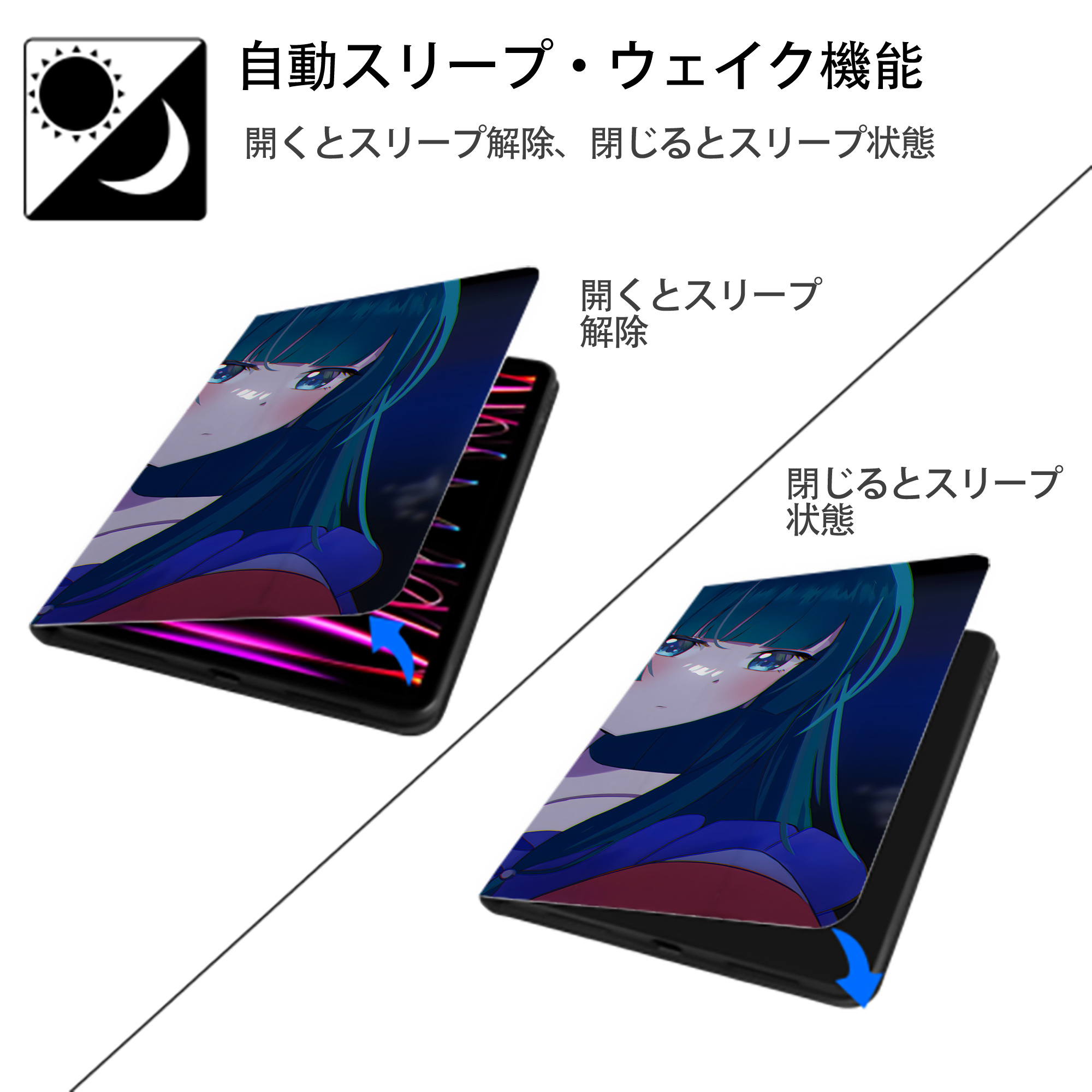 薬屋のひとりごと The Apothecary Diaries IPad ケース ブック型 PUレザー TPU 耐衝撃 軽量 薄型 ペン収納なし 全面保護 IPad 各モデル対応
