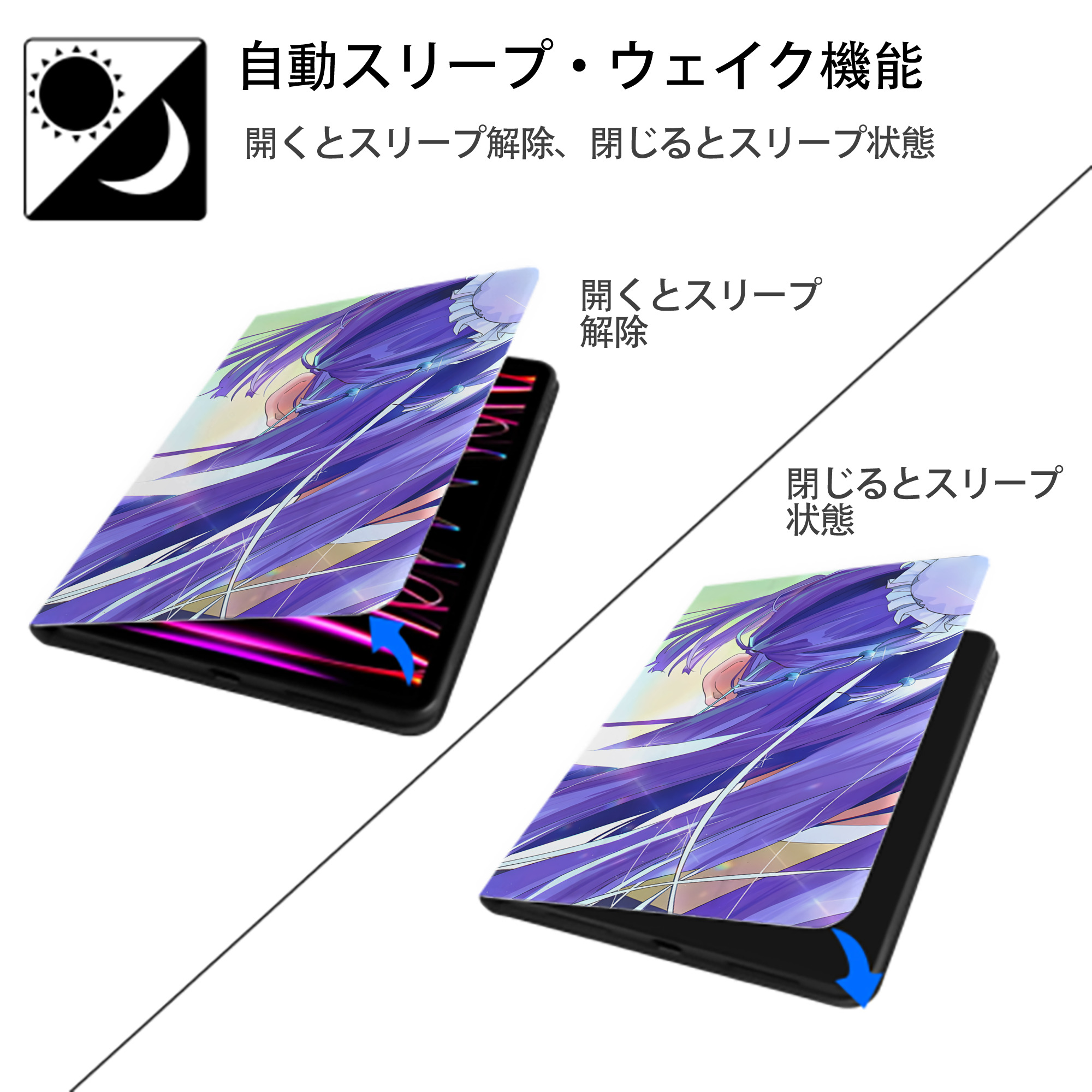 薬屋のひとりごと The Apothecary Diaries IPad ケース ブック型 PUレザー TPU 耐衝撃 軽量 薄型 ペン収納なし 全面保護 IPad 各モデル対応