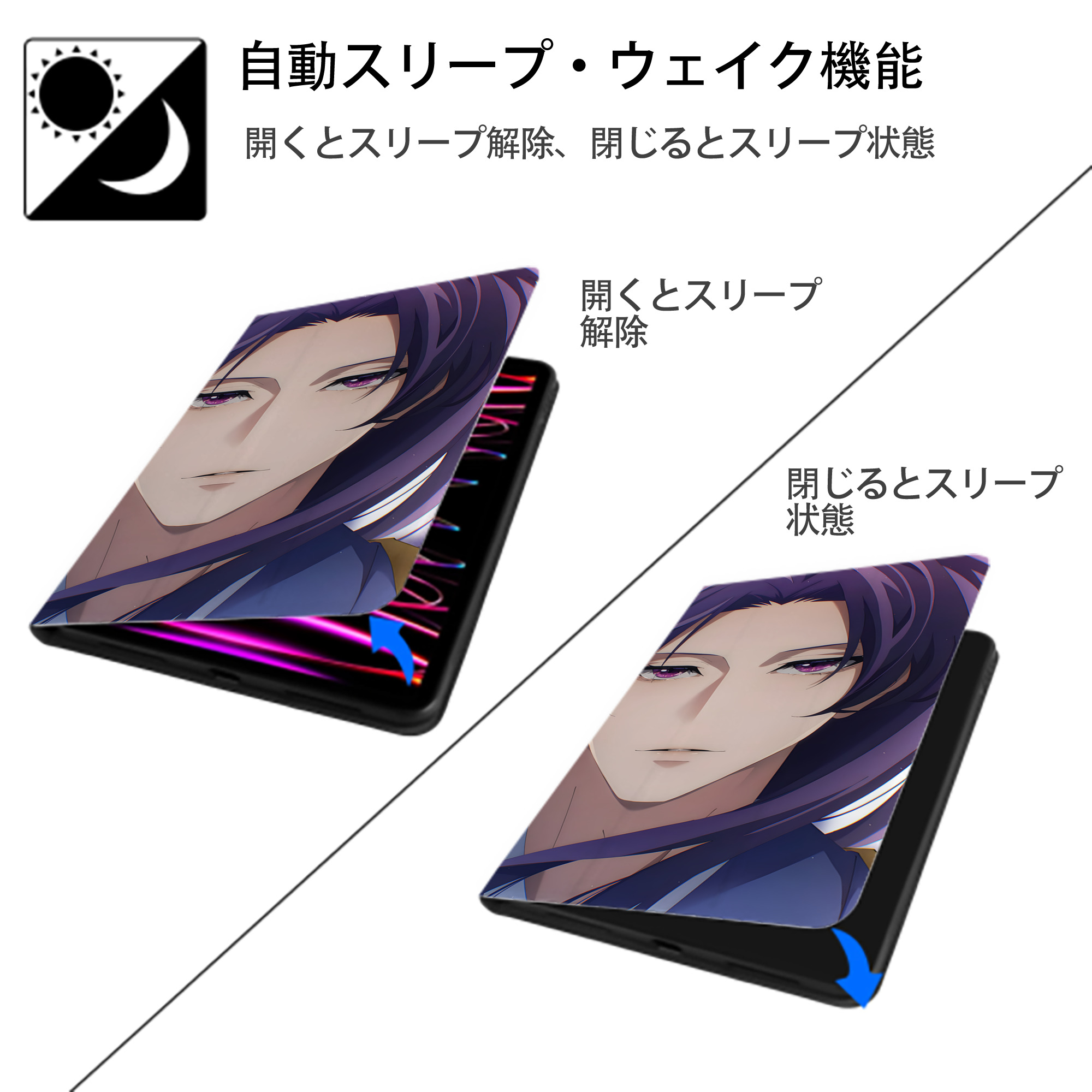 薬屋のひとりごと The Apothecary Diaries IPad ケース ブック型 PUレザー TPU 耐衝撃 軽量 薄型 ペン収納なし 全面保護 IPad 各モデル対応