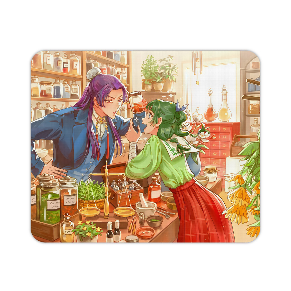 （画像用） 薬屋のひとりごと The Apothecary Diaries マウスパッド ステッチ加工 ラバー素材 防水 滑り止め 超薄型 ゲーミング/オフィス対応