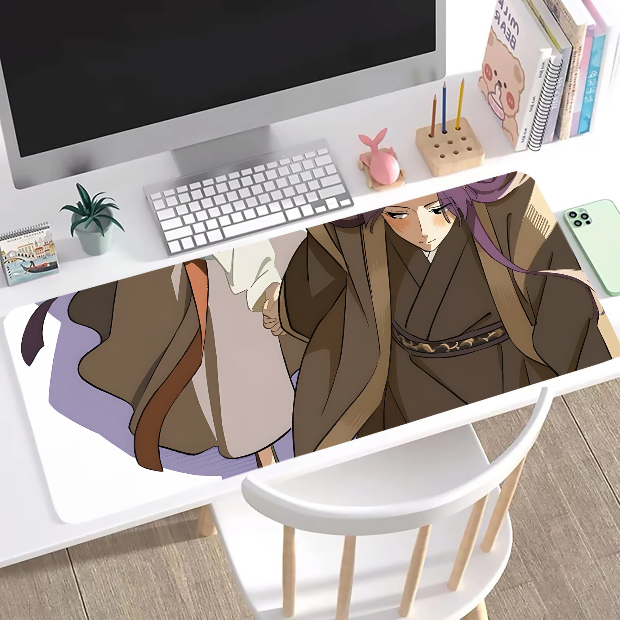 （画像用） 薬屋のひとりごと The Apothecary Diaries ステッチ加工 大判デスクマット／滑り止めマウスパッド