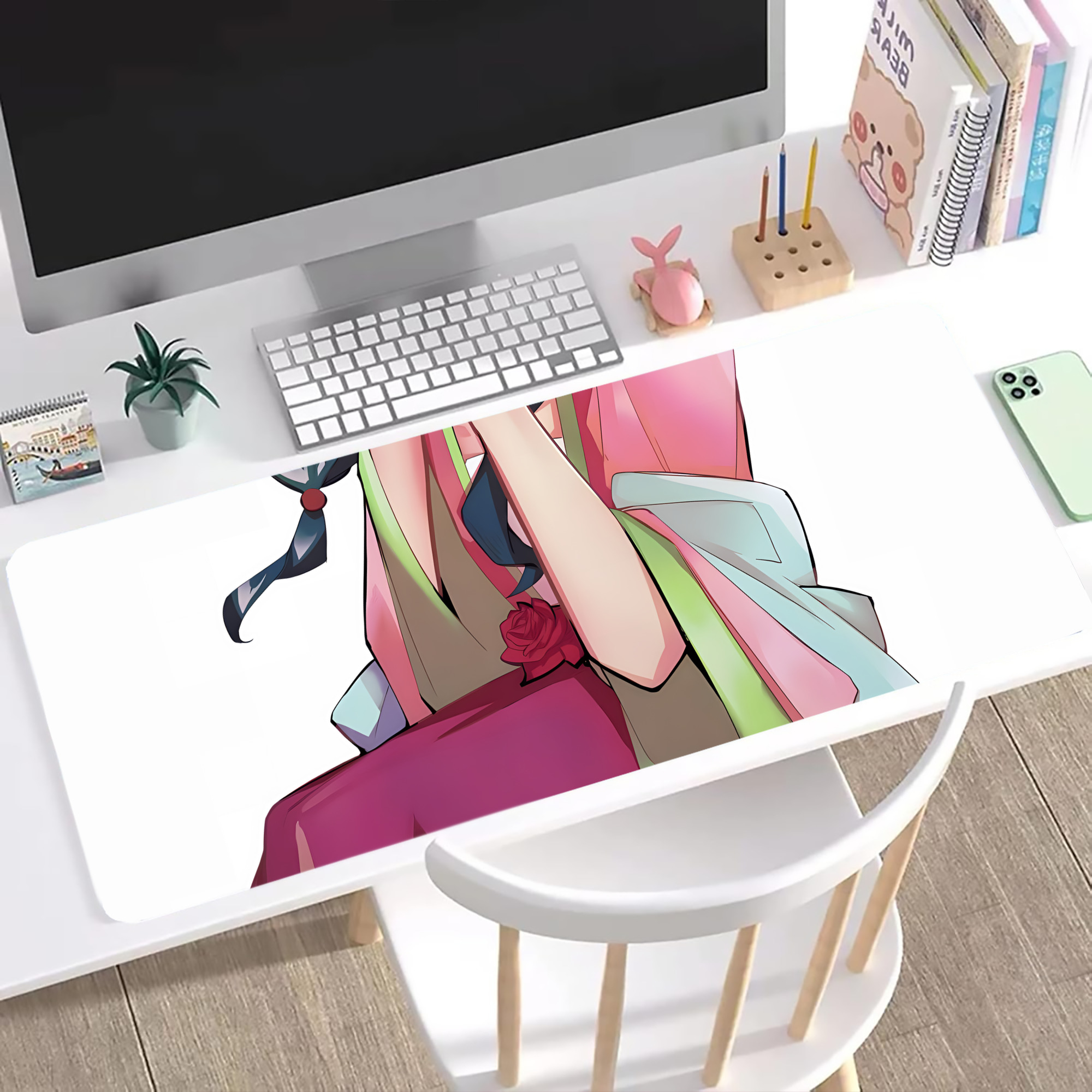 （画像用） 薬屋のひとりごと The Apothecary Diaries ステッチ加工 大判デスクマット／滑り止めマウスパッド