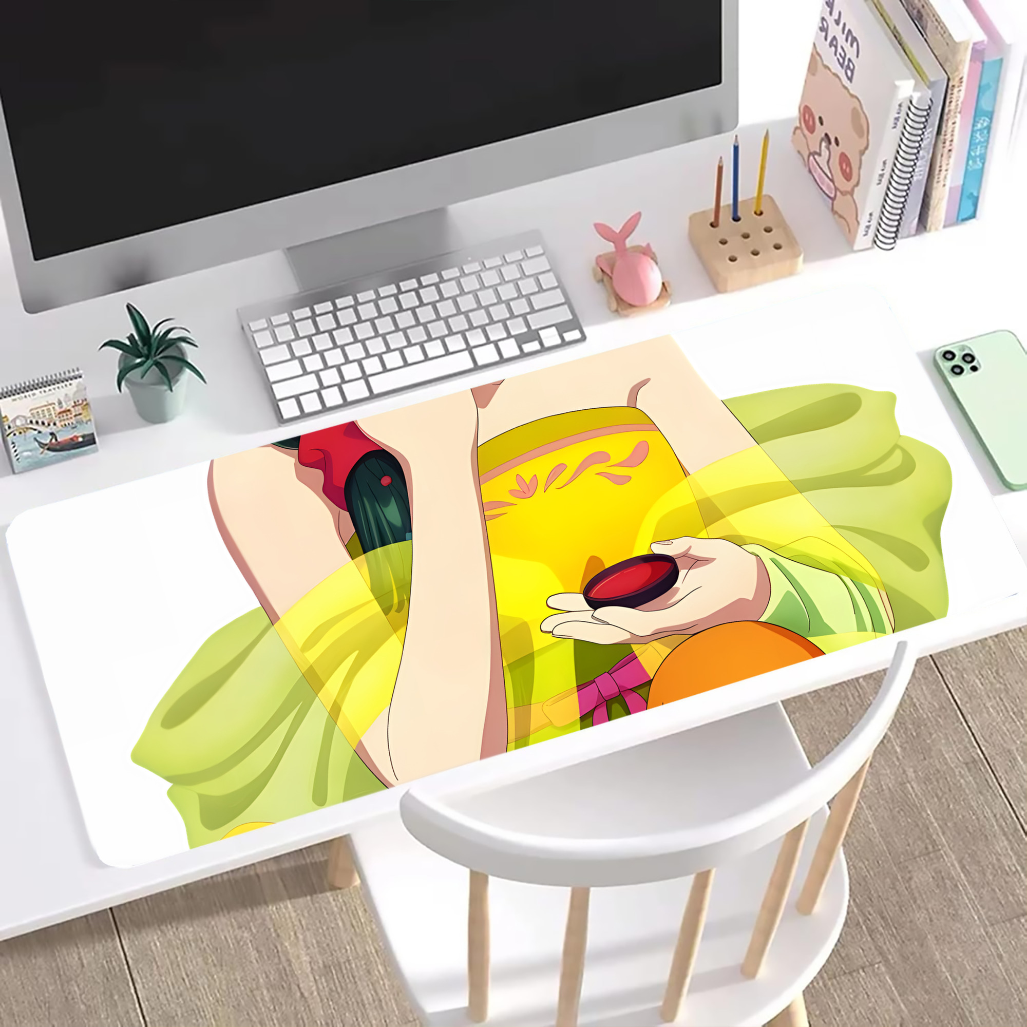 （画像用） 薬屋のひとりごと The Apothecary Diaries ステッチ加工 大判デスクマット／滑り止めマウスパッド