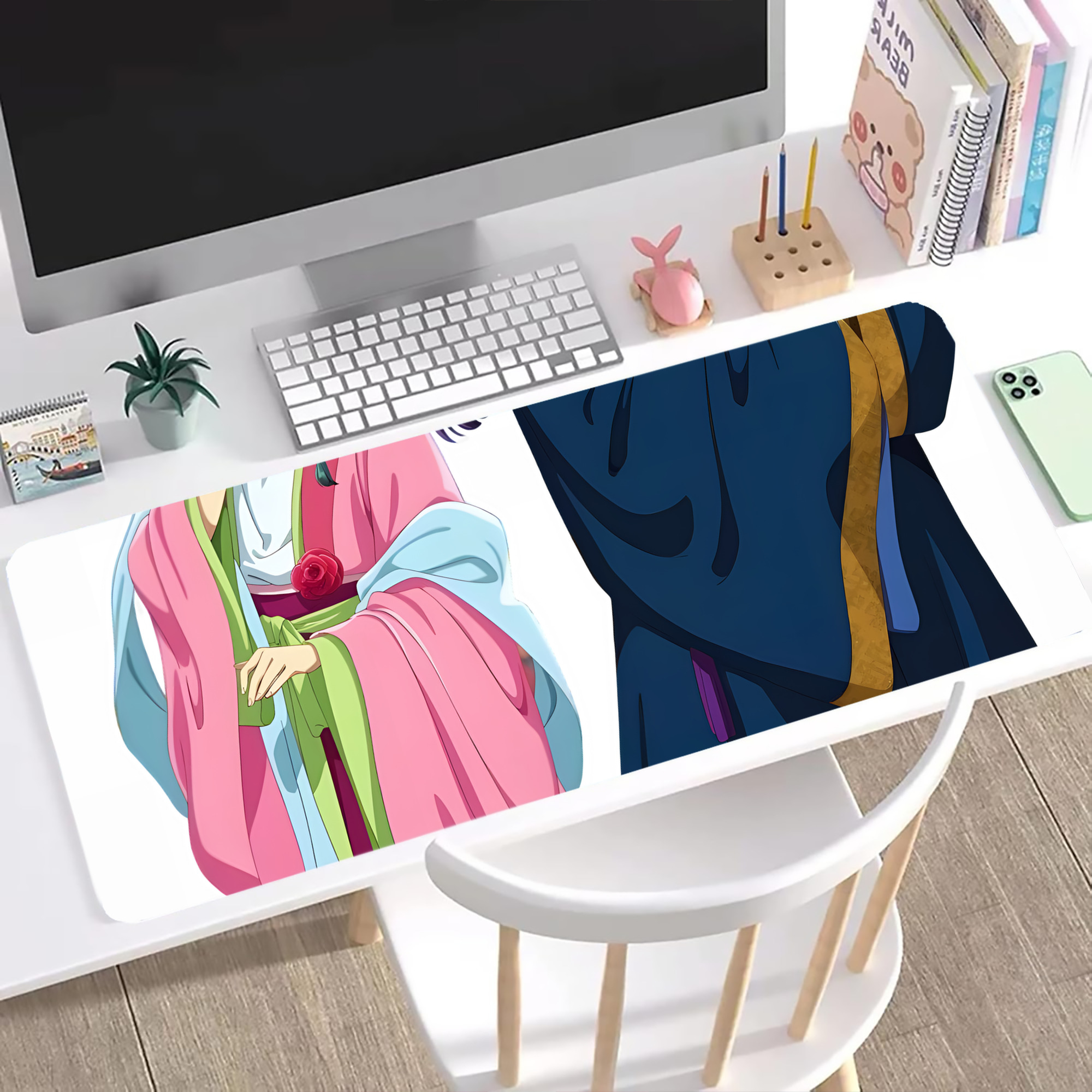 （画像用） 薬屋のひとりごと The Apothecary Diaries ステッチ加工 大判デスクマット／滑り止めマウスパッド