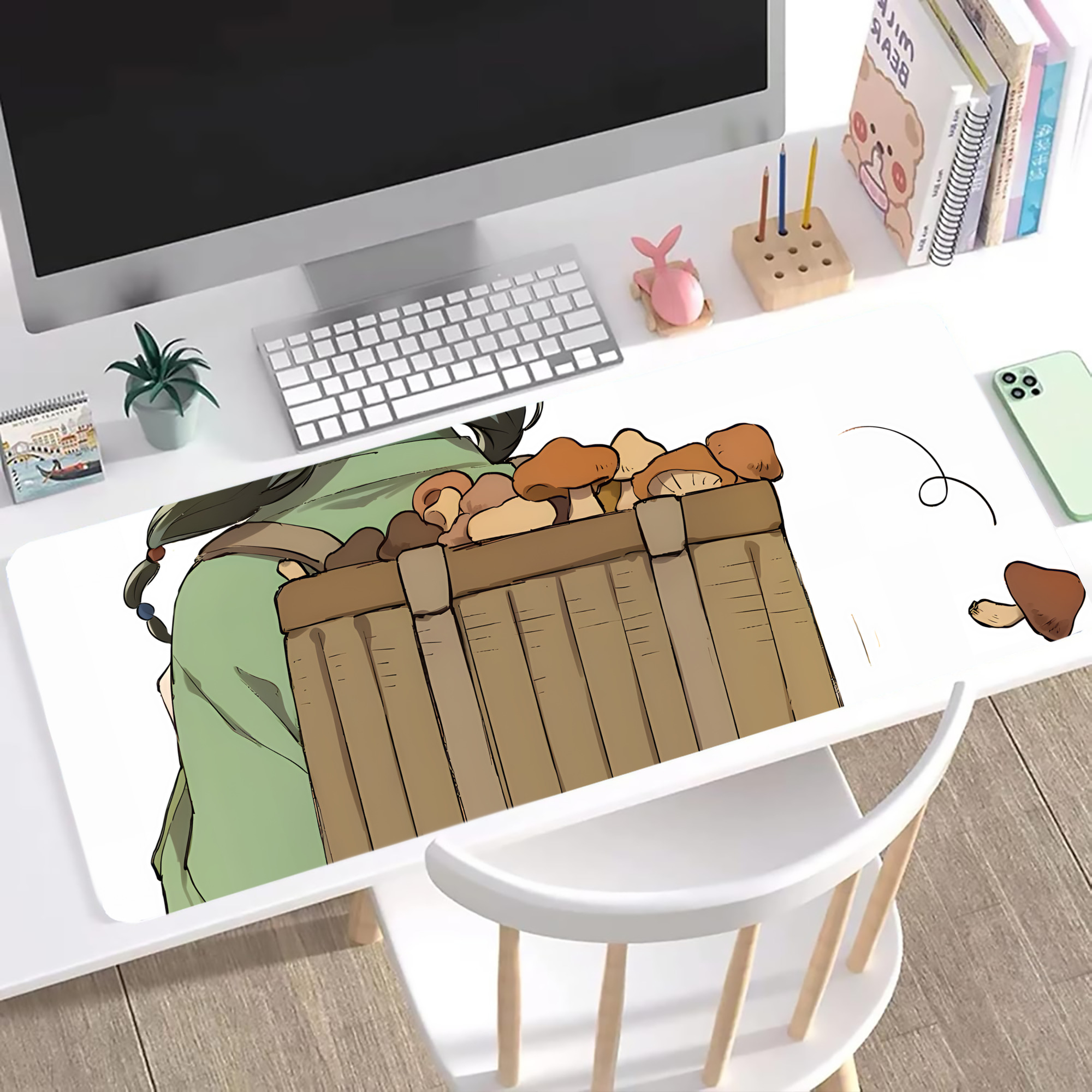 （画像用） 薬屋のひとりごと The Apothecary Diaries ステッチ加工 大判デスクマット／滑り止めマウスパッド