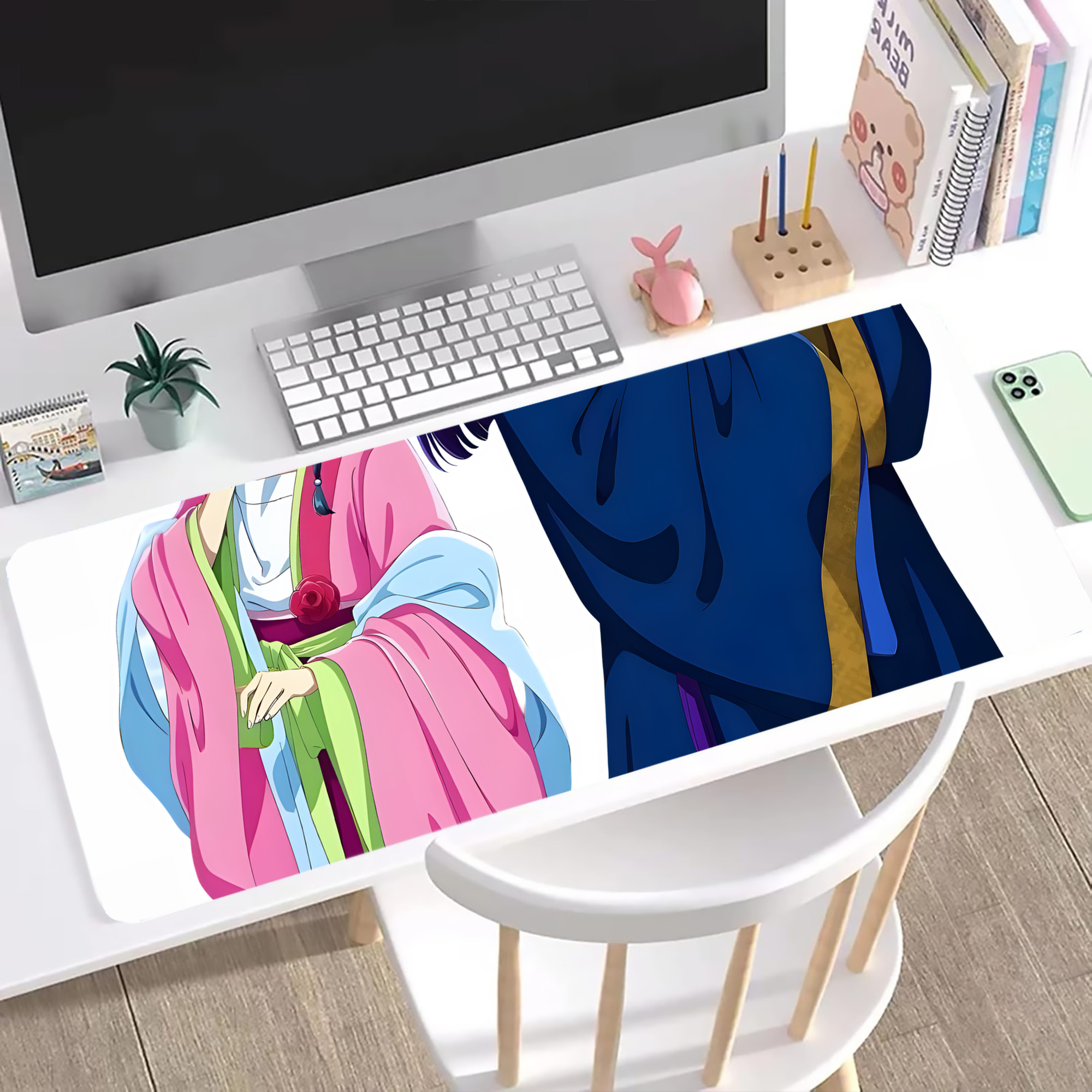 （画像用） 薬屋のひとりごと The Apothecary Diaries ステッチ加工 大判デスクマット／滑り止めマウスパッド
