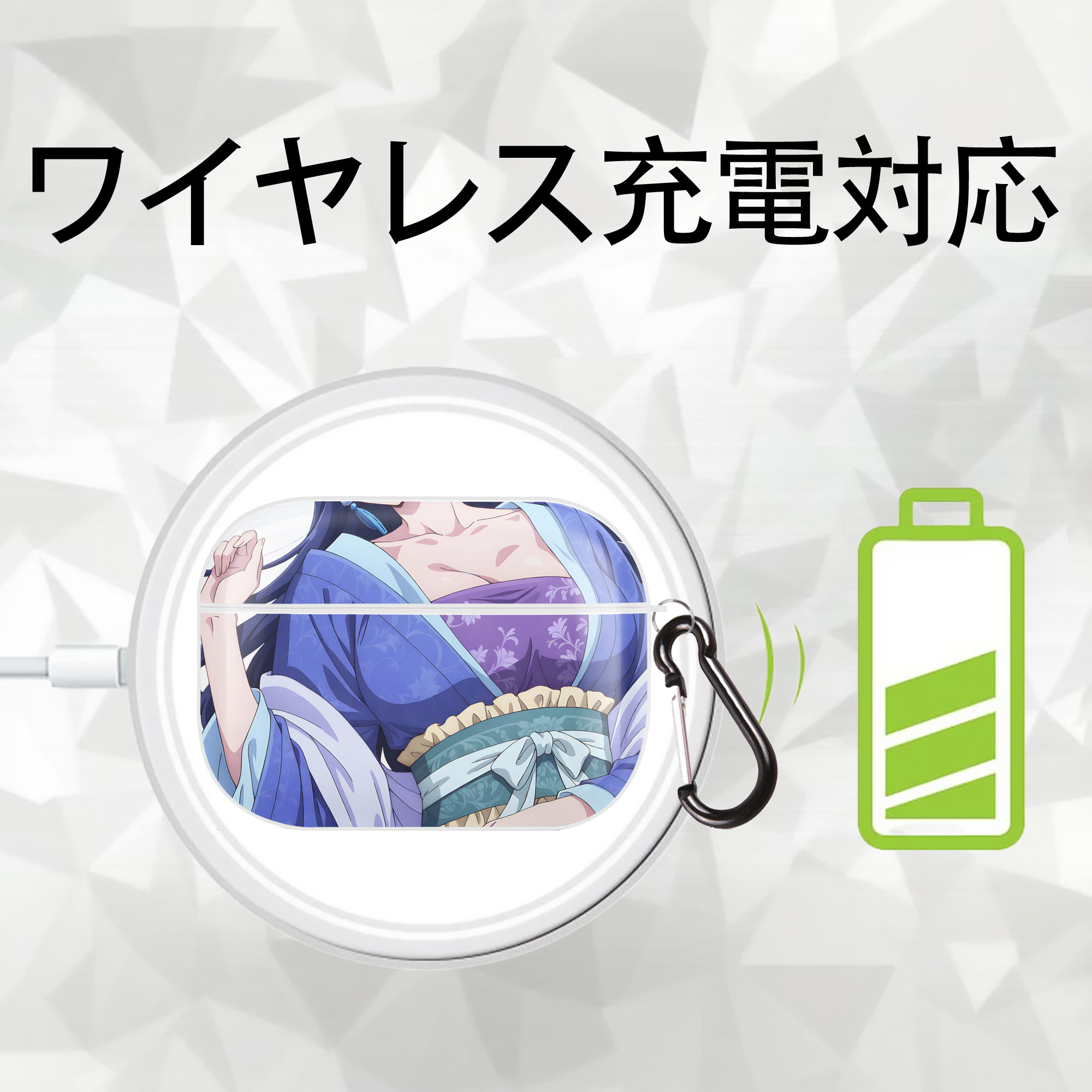 薬屋のひとりごと The Apothecary Diaries 【AirPods Pro用】ハードシェル保護ケース 耐衝撃・防指紋・カラビナ付き商品仕様
