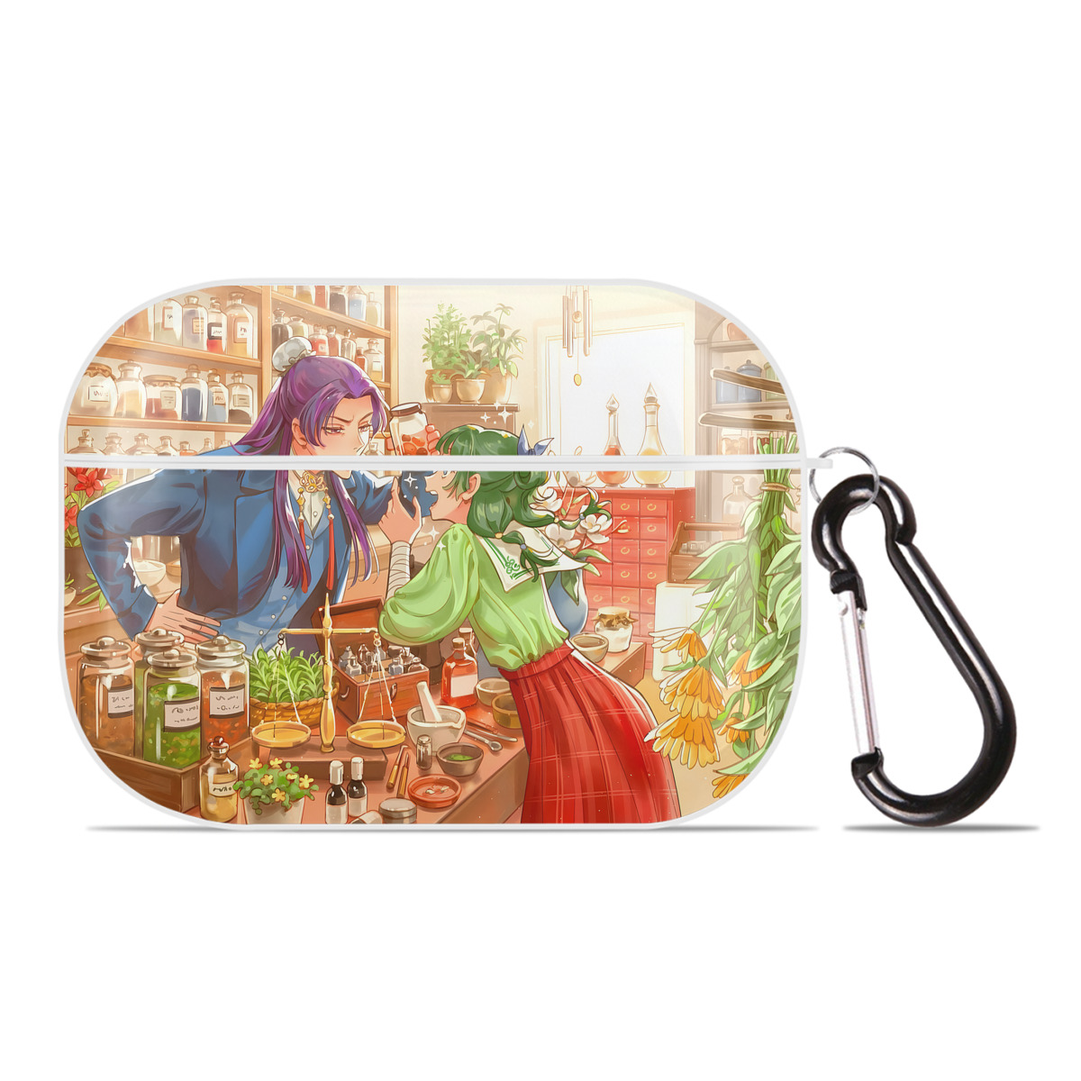 （画像用） 薬屋のひとりごと The Apothecary Diaries 【AirPods Pro用】ハードシェル保護ケース 耐衝撃・防指紋・カラビナ付き商品仕様